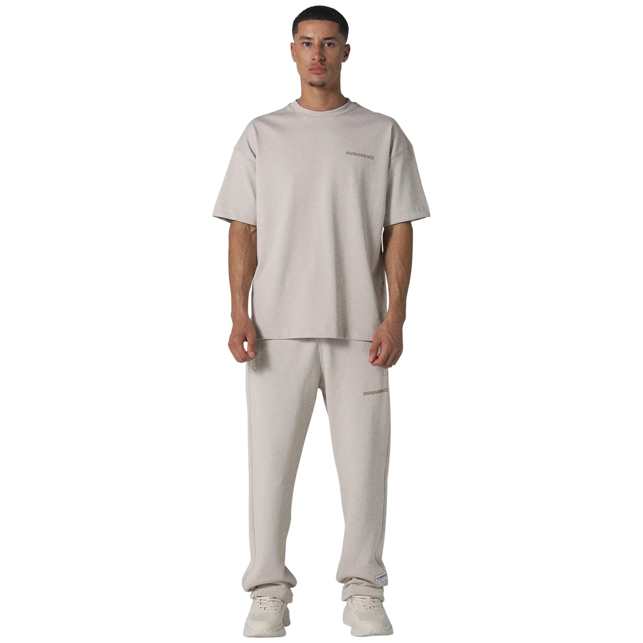 Front view of Human Race Mars Straight Leg Deep Taupe Sweatpants