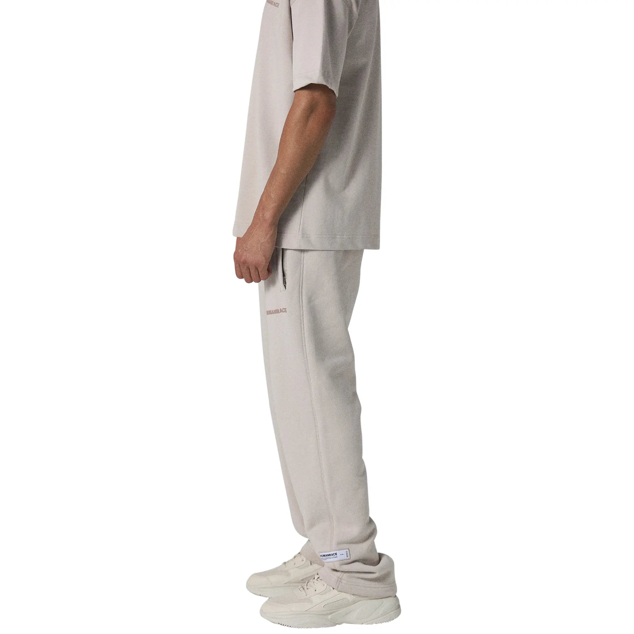 Side view of Human Race Mars Straight Leg Deep Taupe Sweatpants