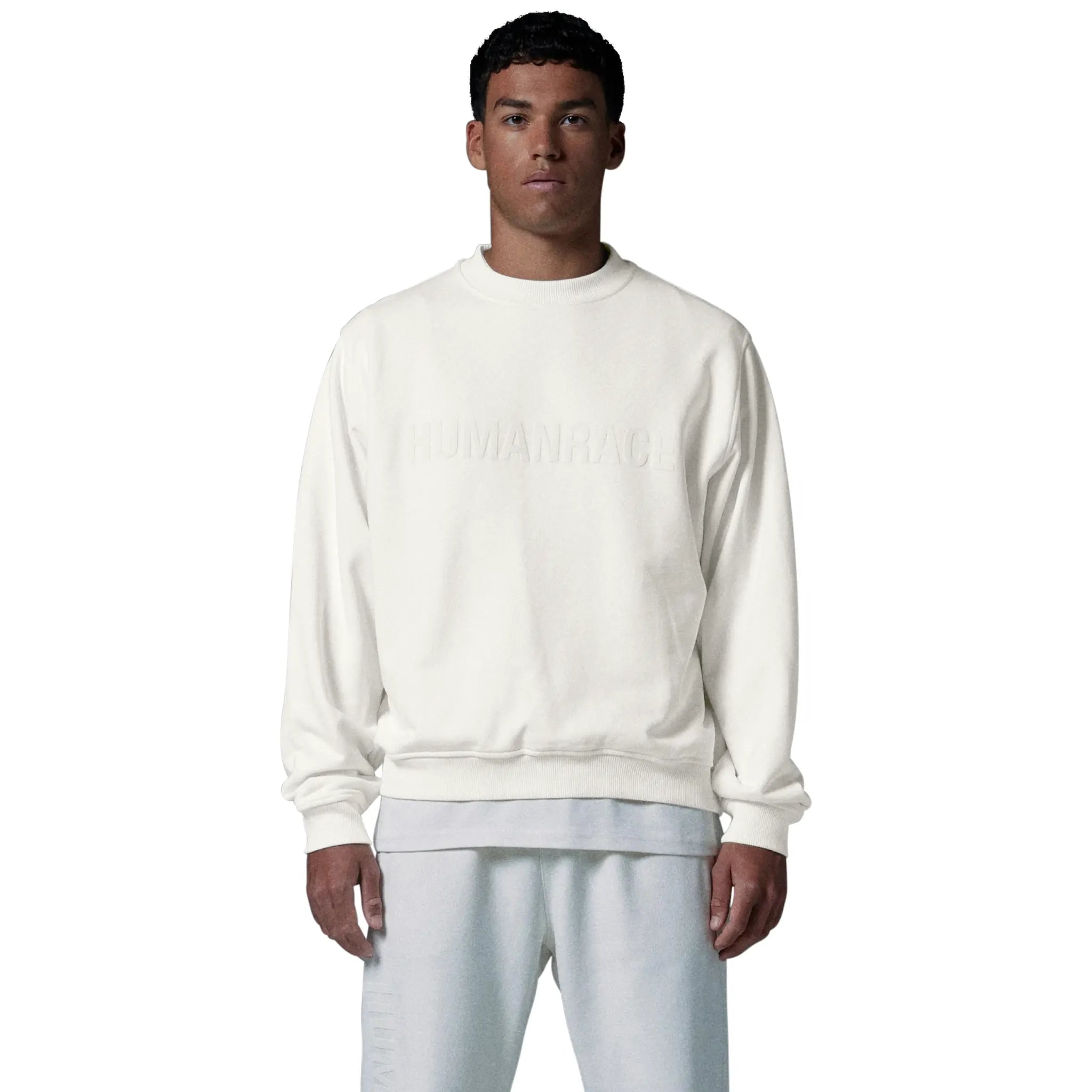 Front view of Human Race Planet Bone White Sweatshirt 