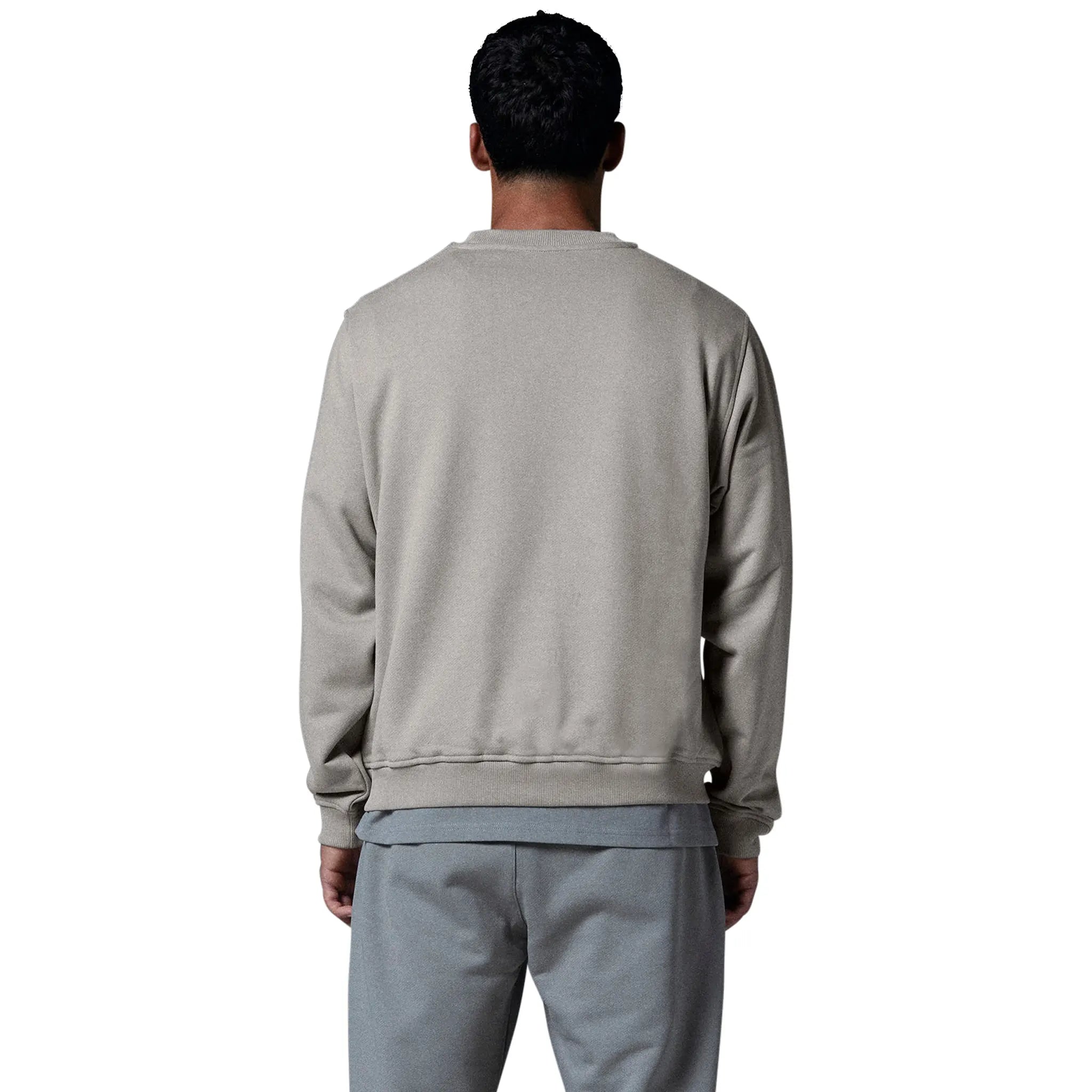 Model back view of Human Race Planet Desert Grey Sweatshirt