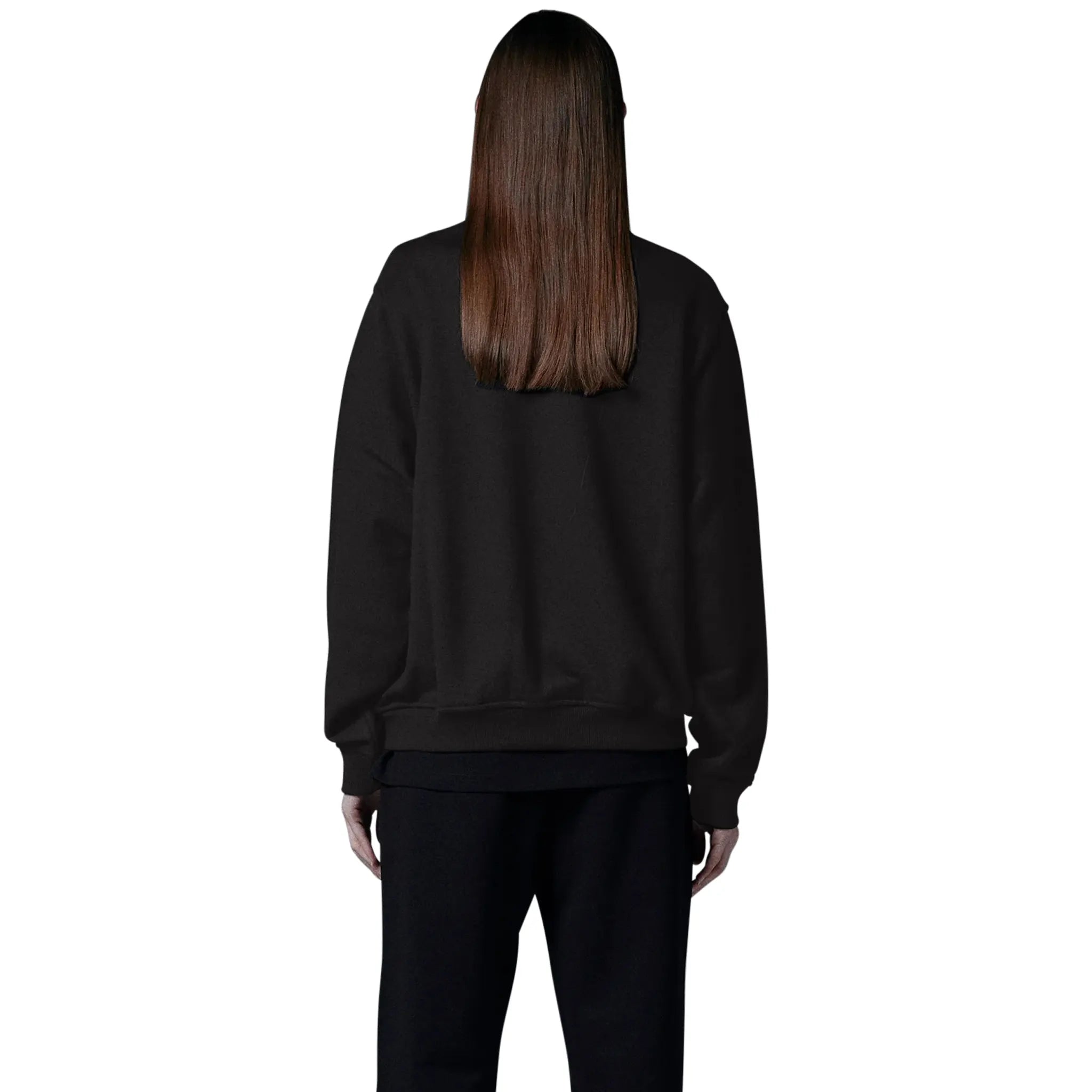 Back view of Human Race Planet Jet Black Sweatshirt