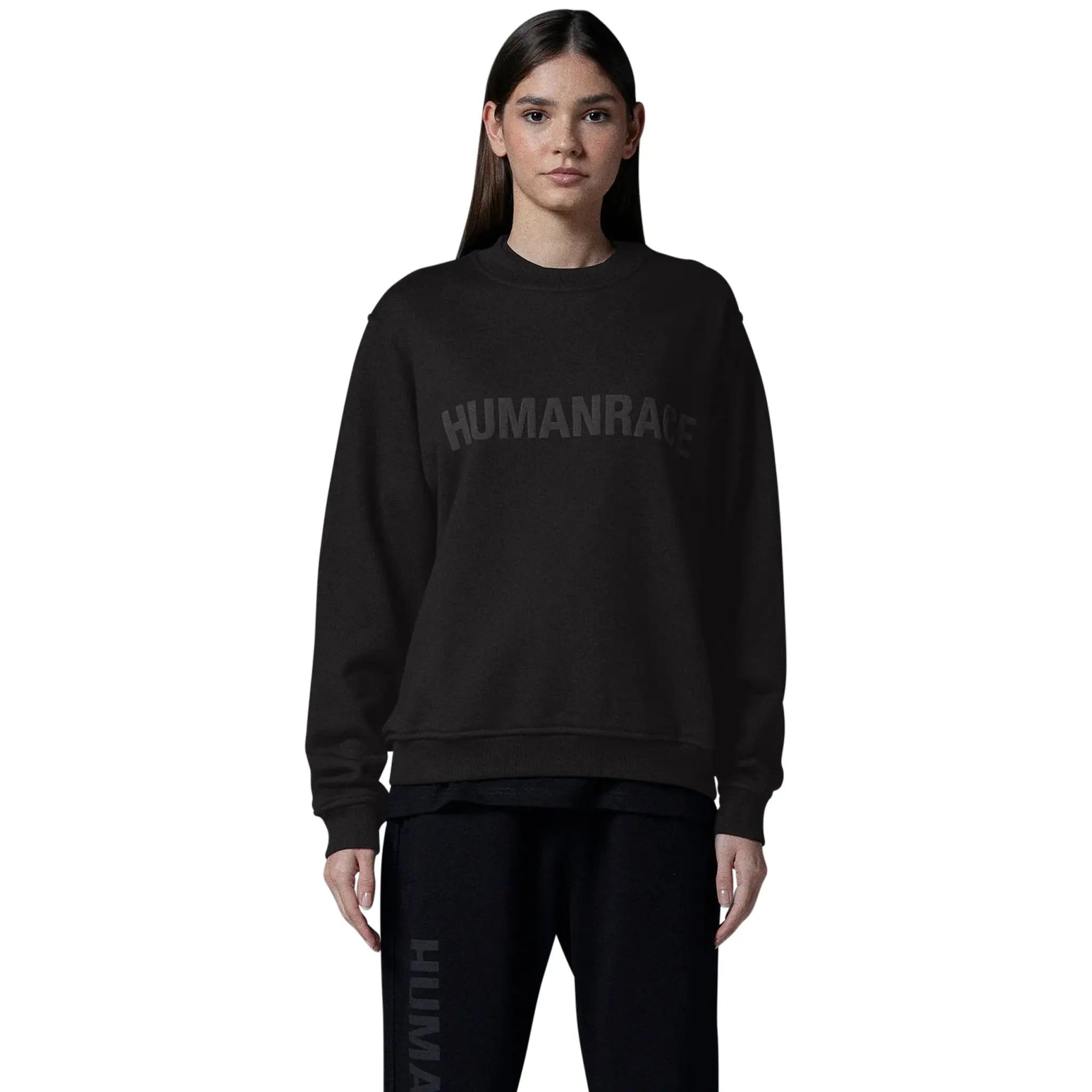 Front view of Human Race Planet Jet Black Sweatshirt