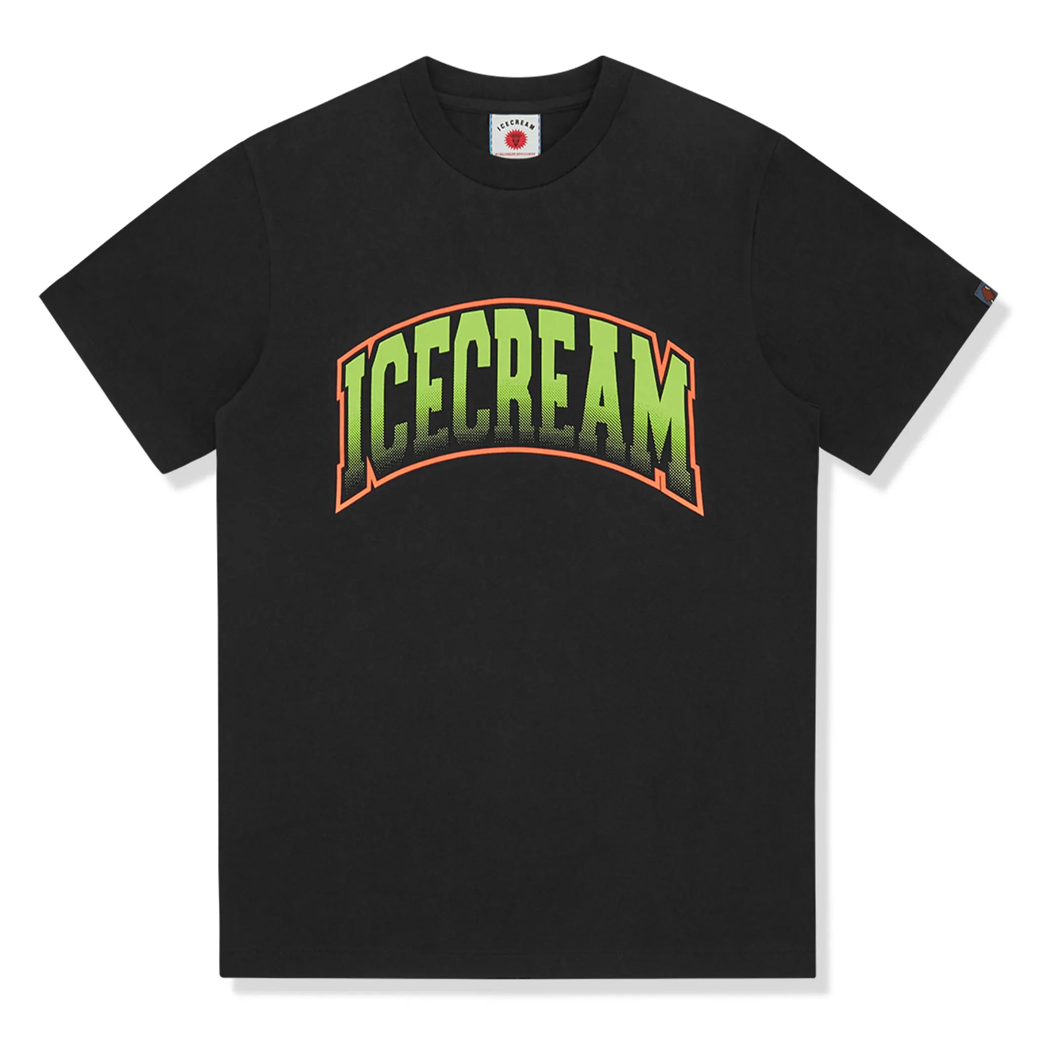 Front view of Icecream IC College Black T Shirt ic23436-blk