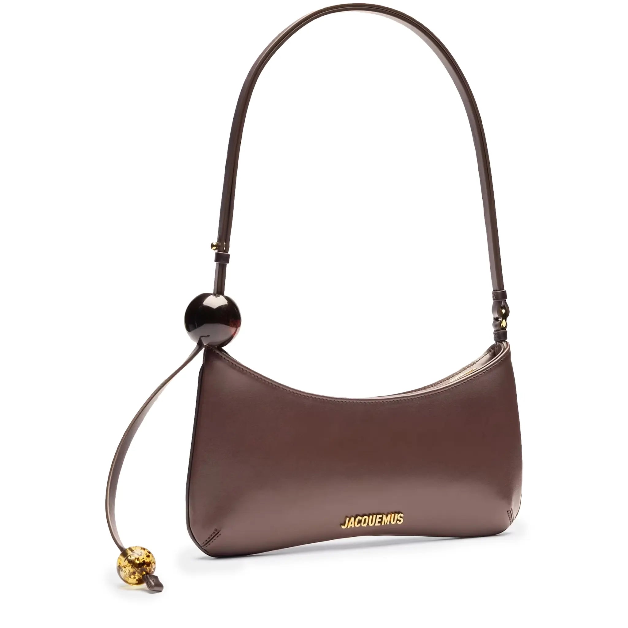 Jacquemus Le Bisou Perle Medium Brown Shoulder Bag 231BA057 3000 855