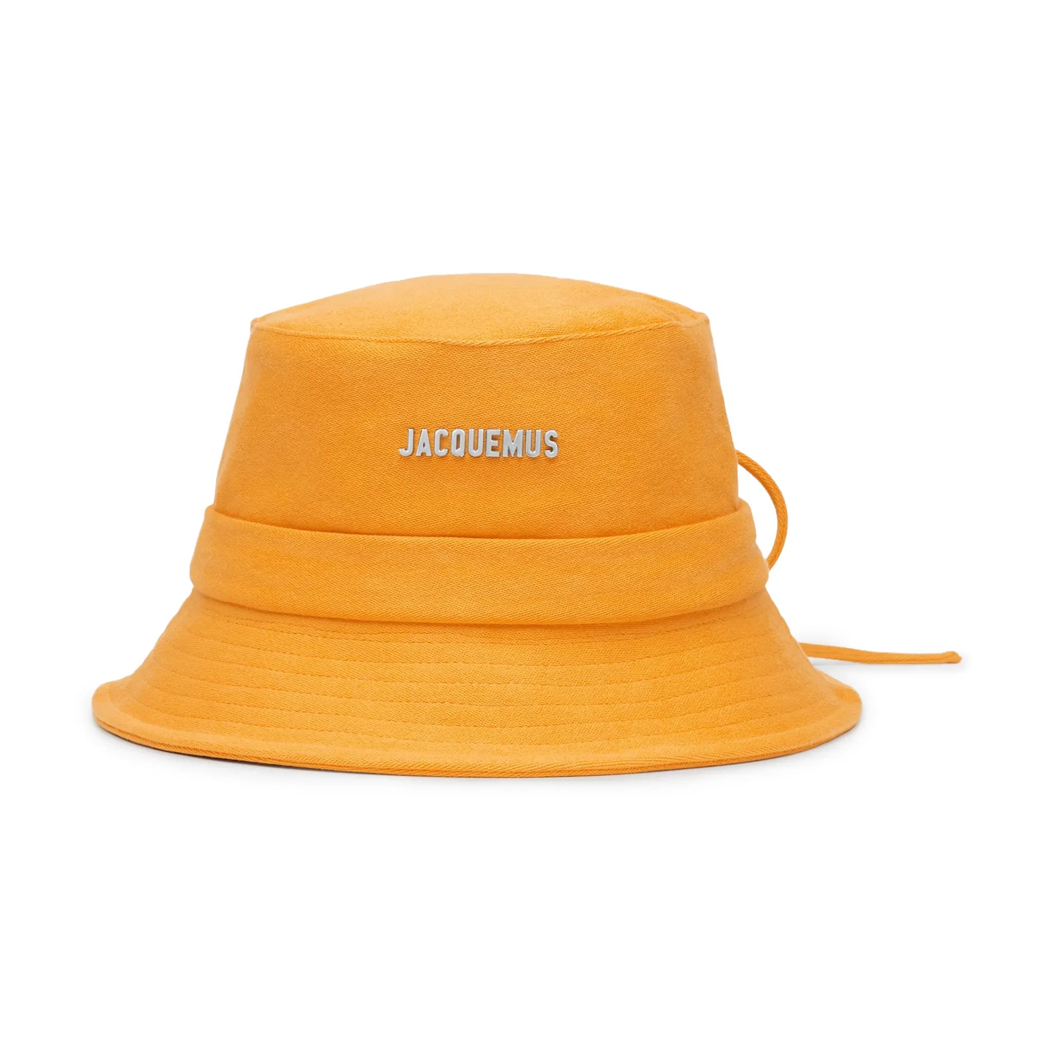 Front view of Jacquemus Le Bob Gadjo Dark Orange Bucket Hat 223AC001-5106-780
