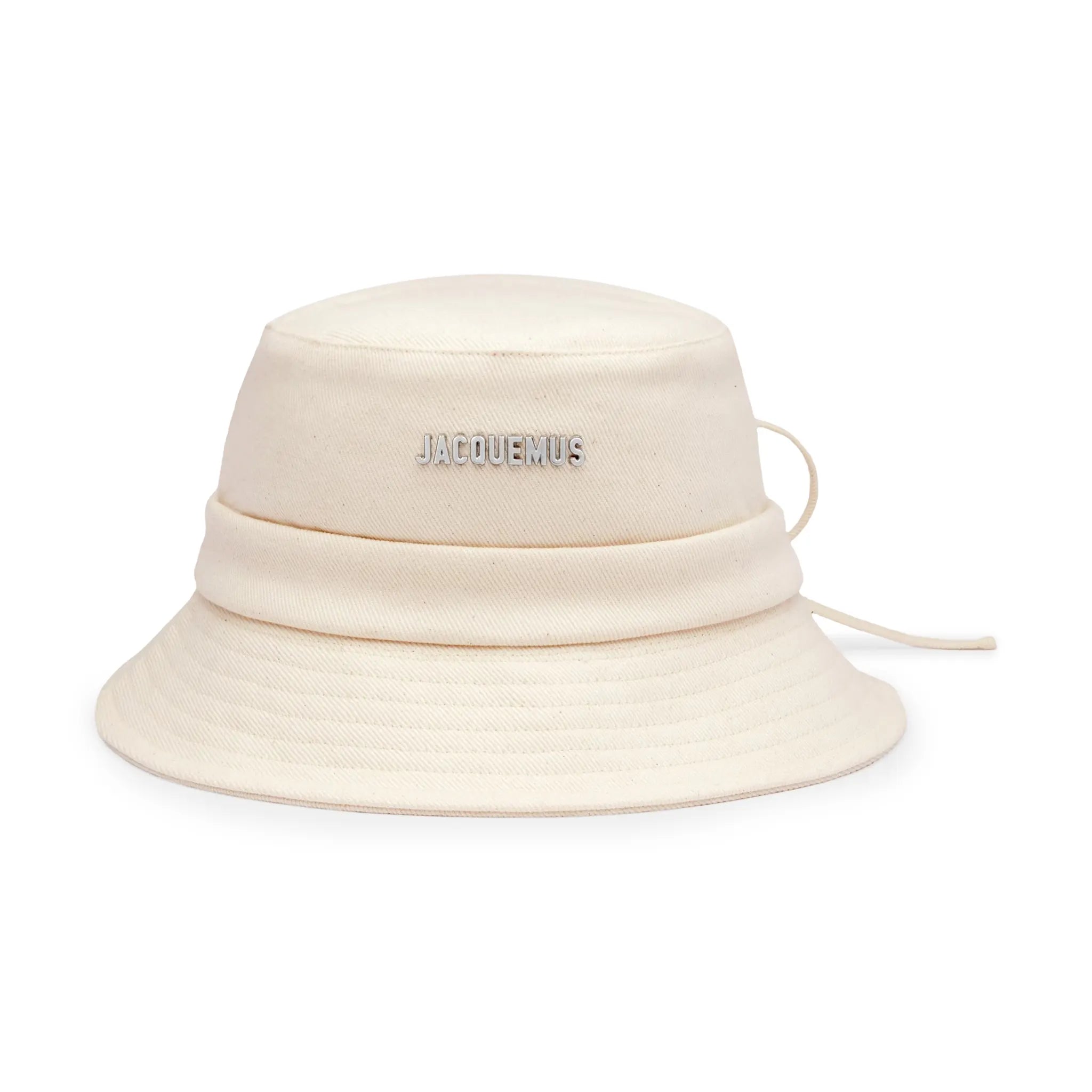 Front view of Jacquemus Le Bob Gadjo Off White Bucket Hat 223AC001-5001-110