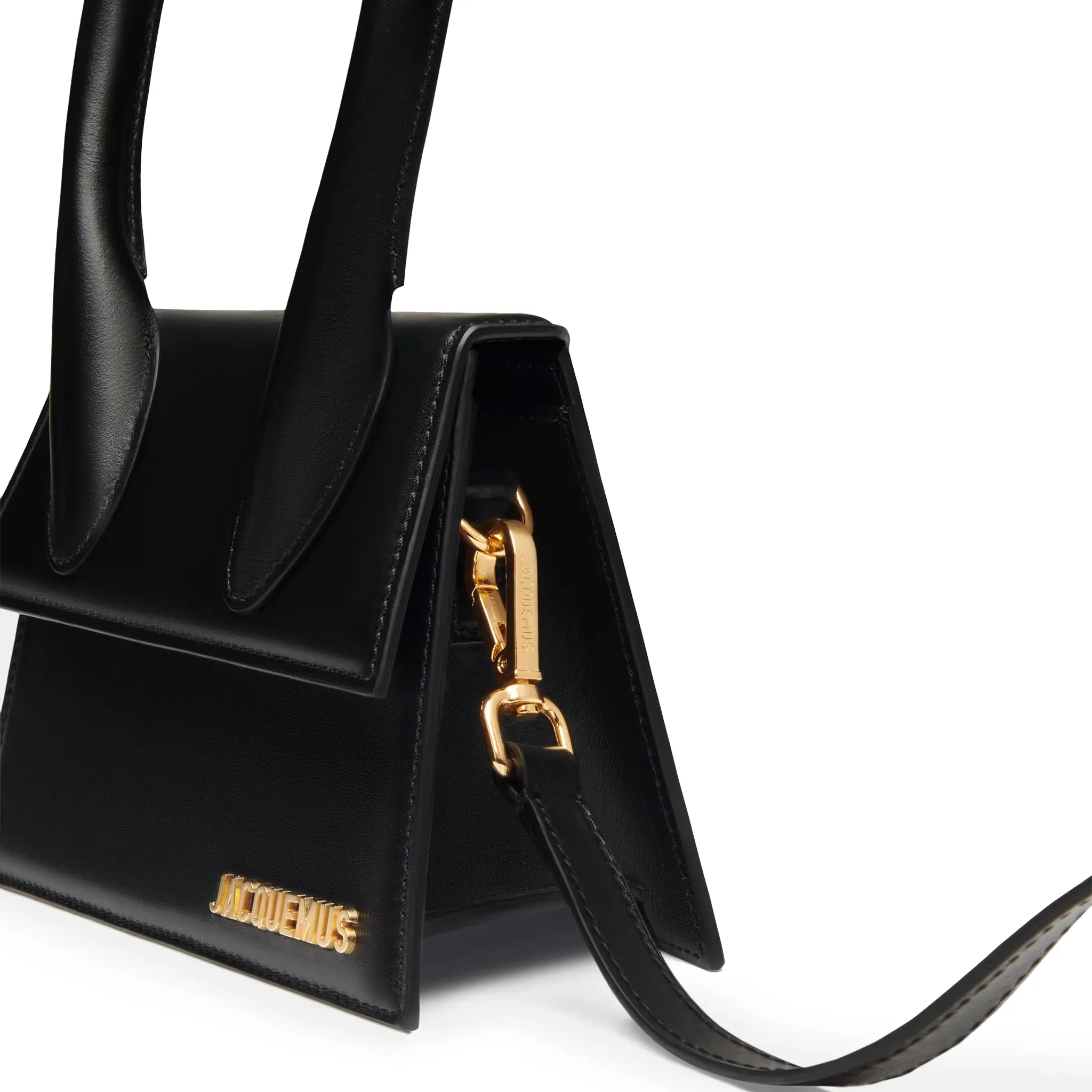 Detail view of Jacquemus Le Chiquito Moyen Black Handbag 213BA002-3000-990