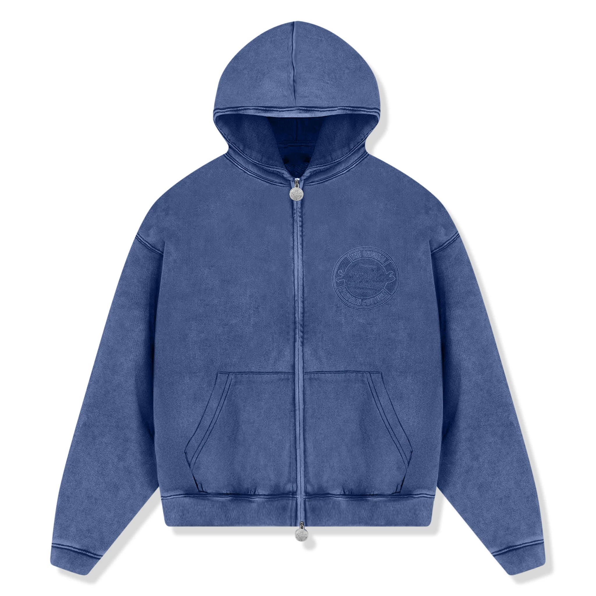 Front view of Légende Paris Blue Acid Hoodie