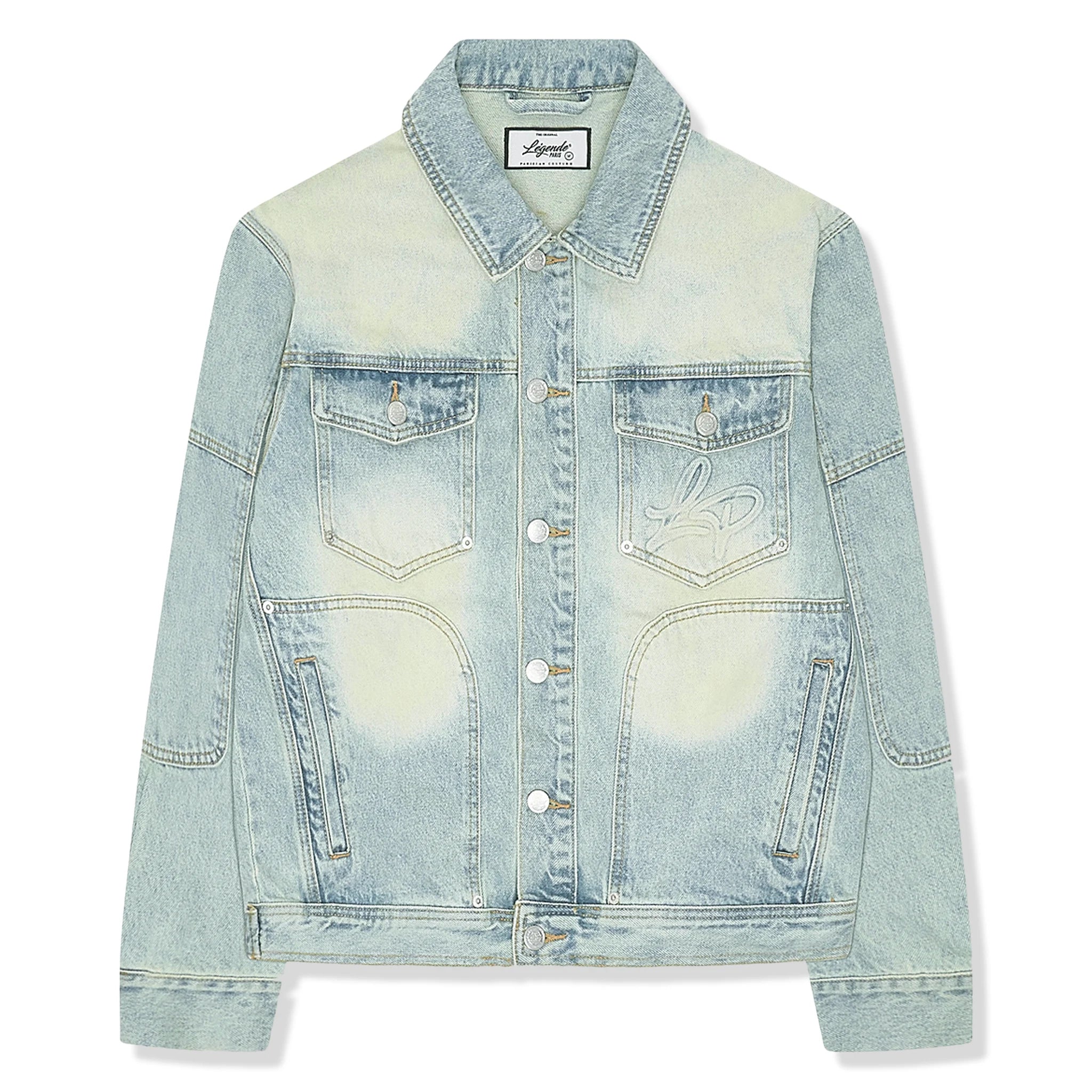 Front view of Légende Paris Denim Jacket Blue