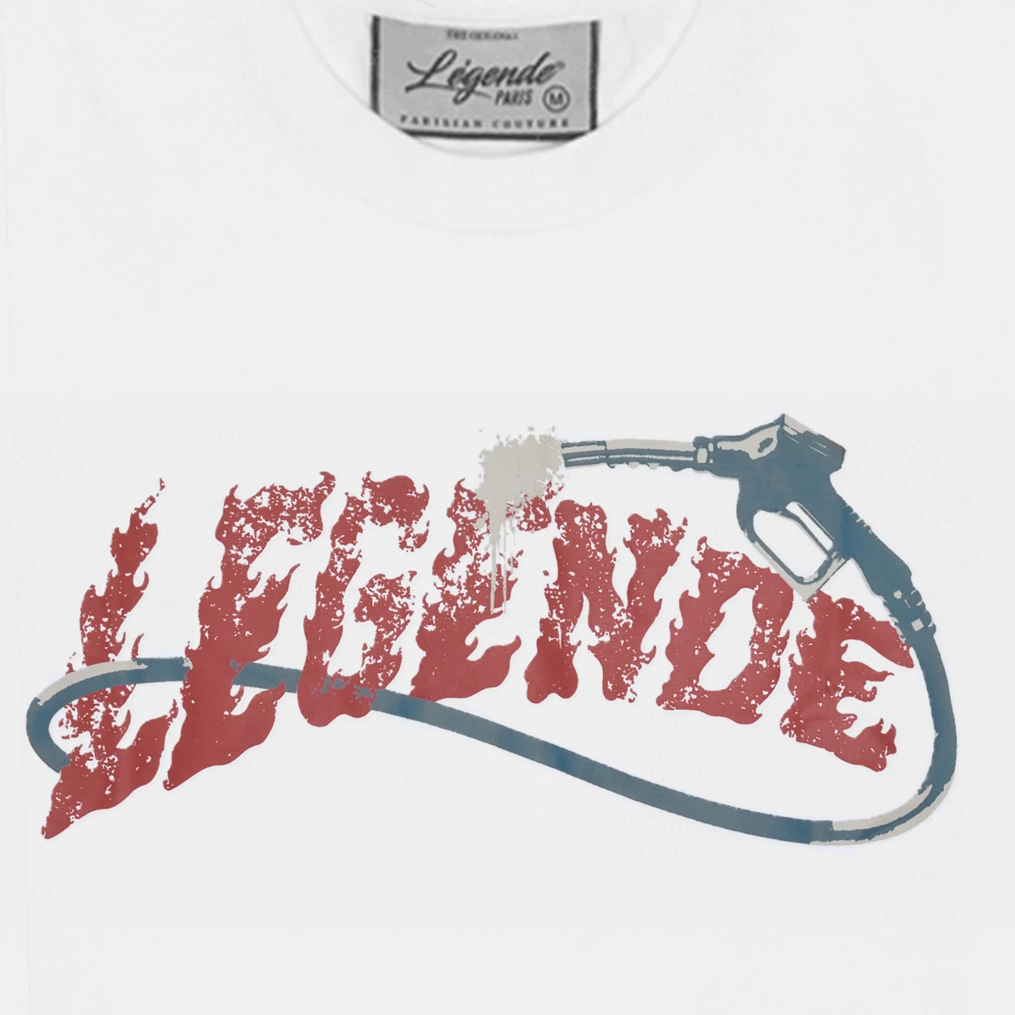 Front detail view of Légende Paris Destination White T Shirt 
