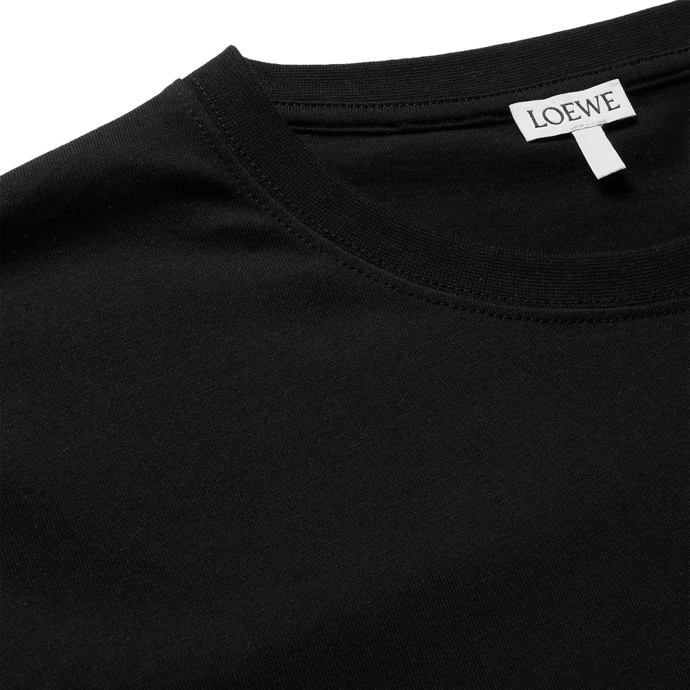 Loewe Men's Luxury Anagram Long Sleeve T-Shirt in Cotton for Men - Black