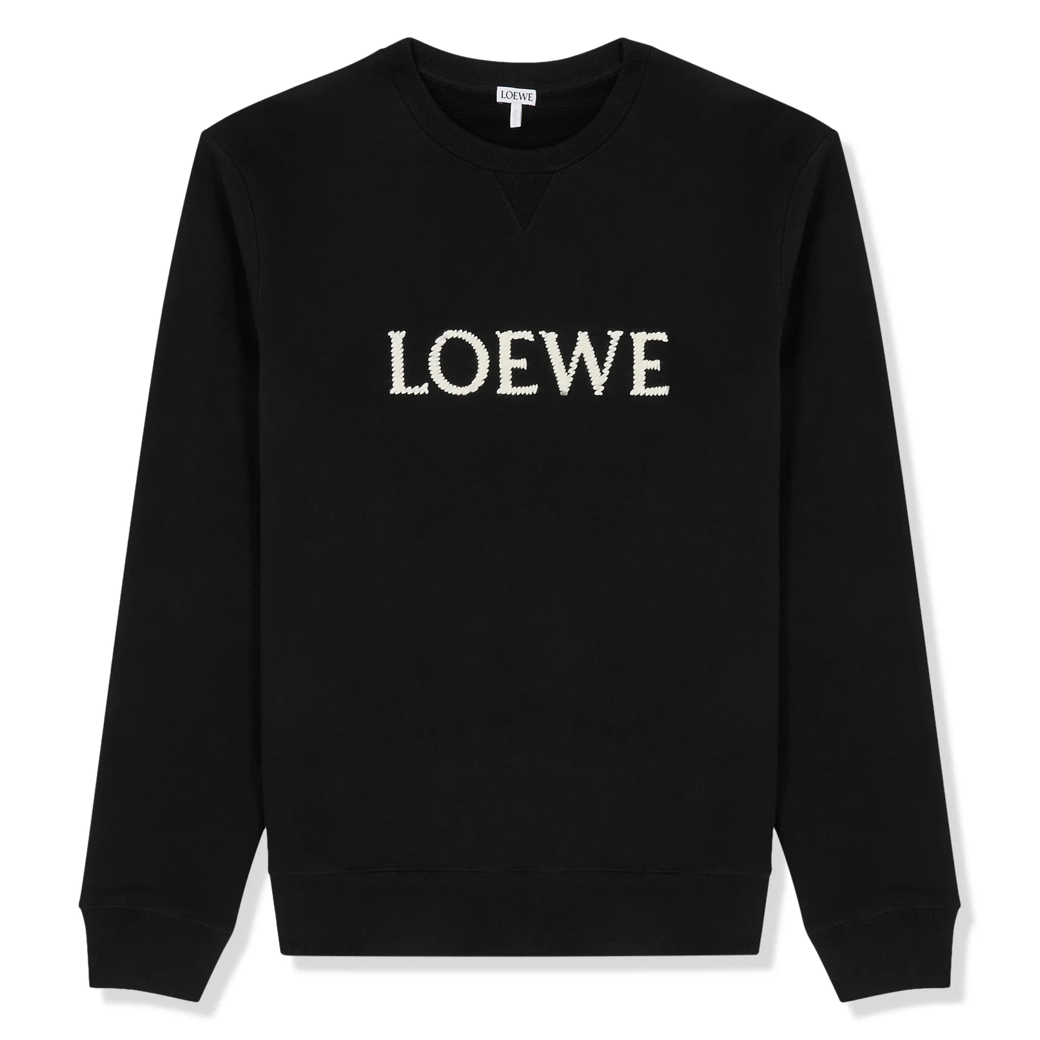 Front view of Loewe Crewneck Cotton Black Sweatshirt H526Y24J26