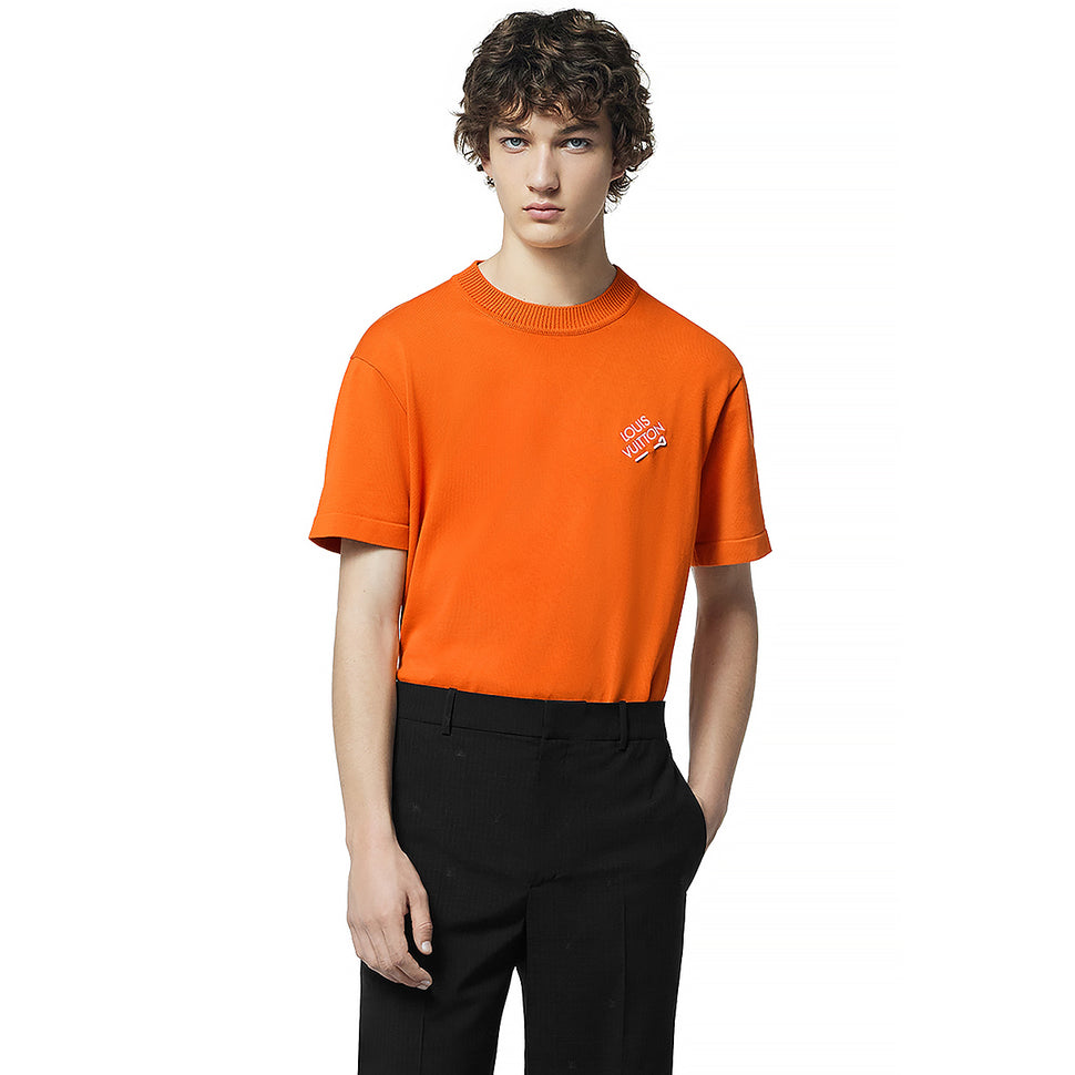 Louis Vuitton LV spread embroidery T-shirt Black Men’s size XXL 