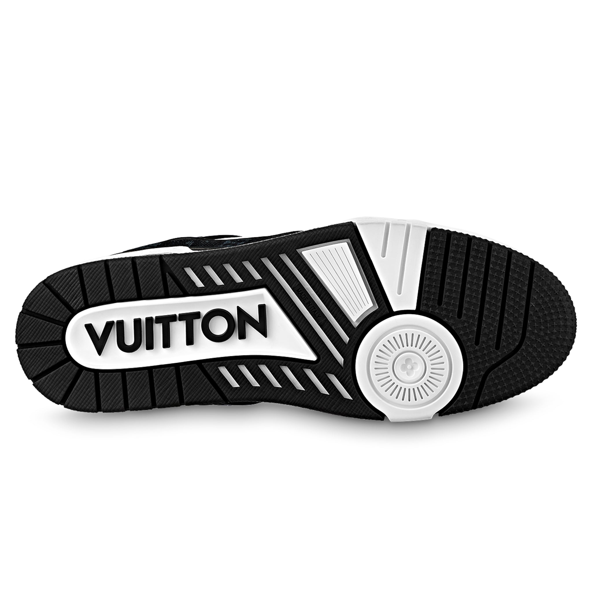 Louis Vuitton LV Trainer Sneaker White and Black Monogram Denim