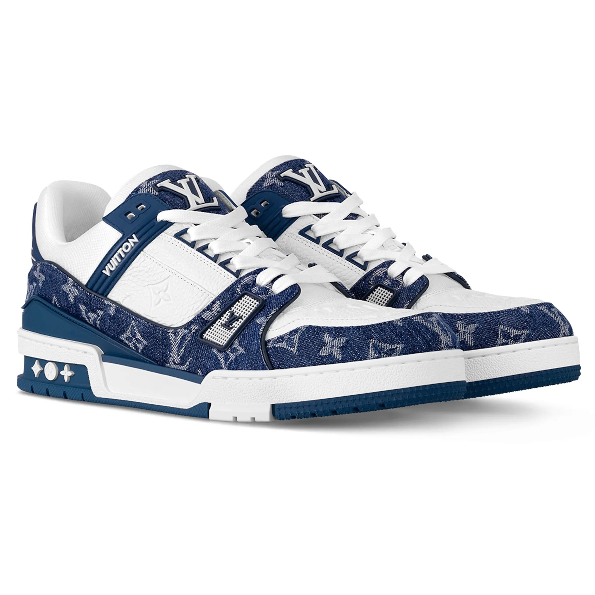 Pair view of Louis Vuitton LV Monogram Blue Denim Sneaker 1A9JGV