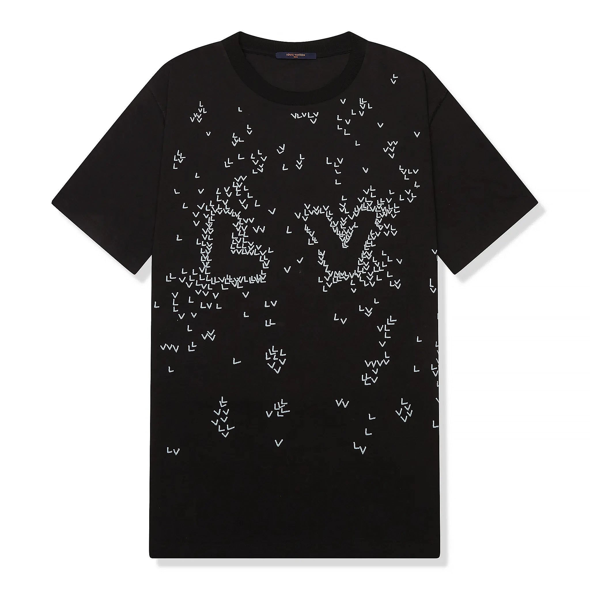 Louis Vuitton LV Spread Embroidery Black T Shirt