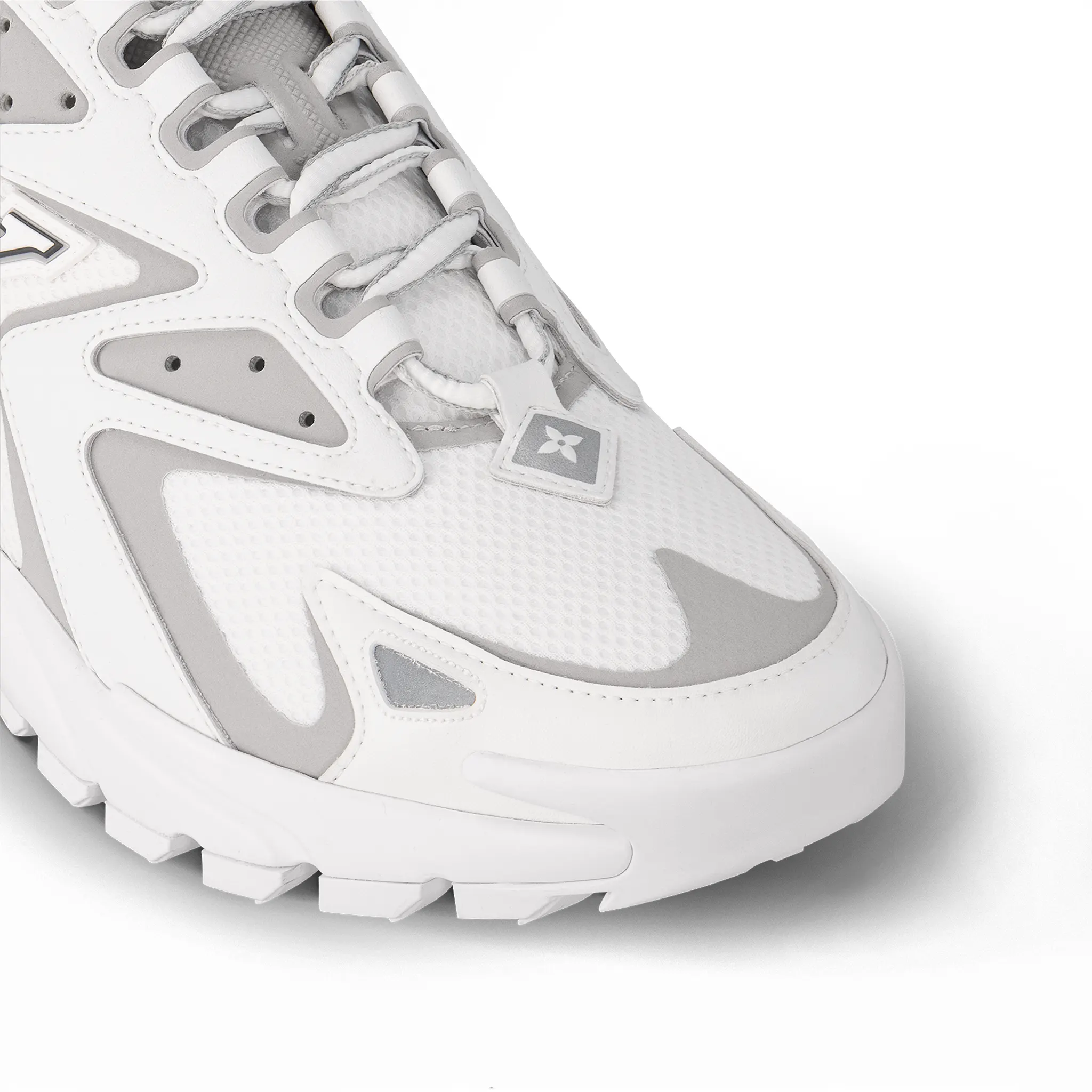 Toe box view of Louis Vuitton LV Tatic White Sneaker NVPROD4290071V