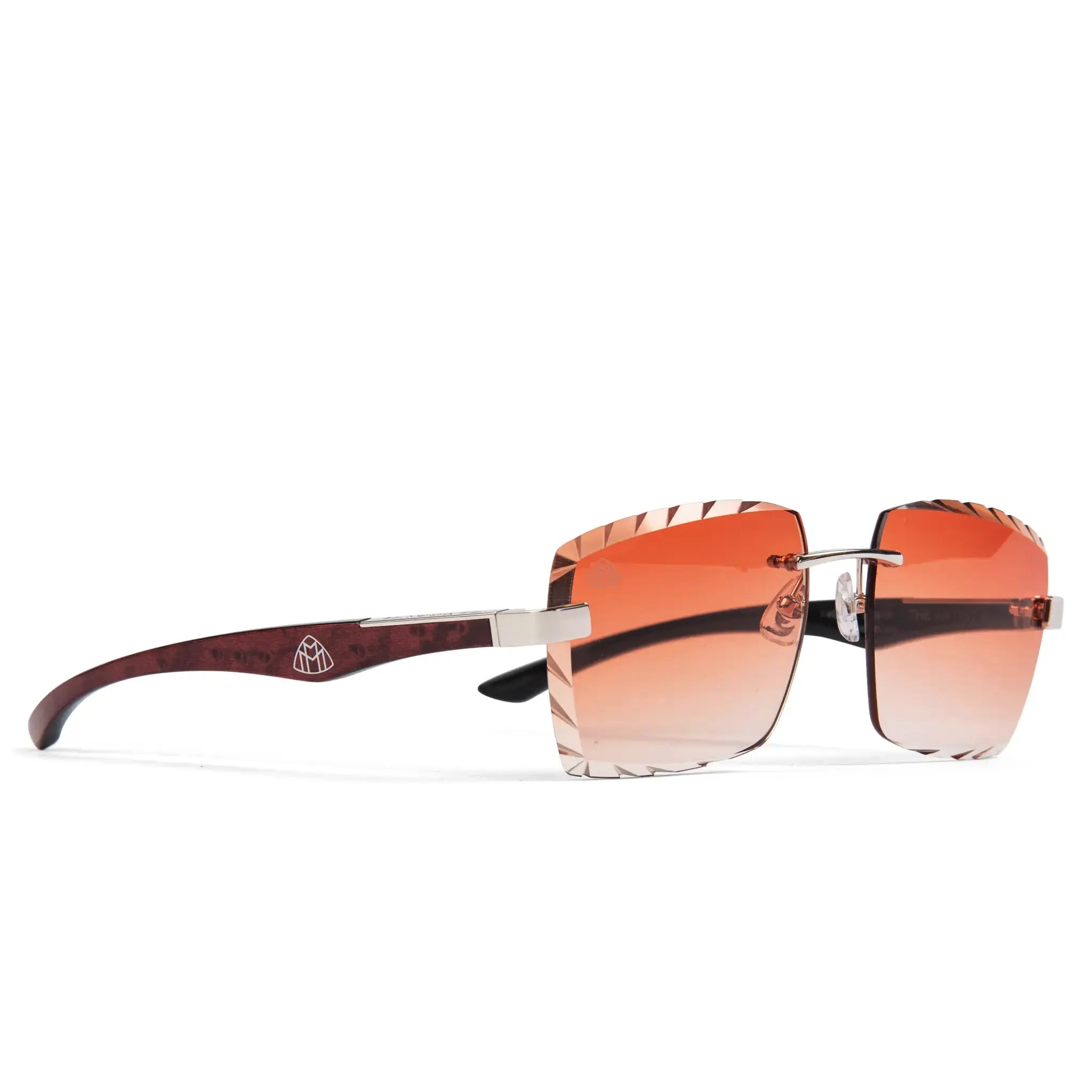 Maybach Eyewear The Artist III P WBZ Z25 Custom Brown Fade Diamond Cut Sunglasses P WBZ Z25