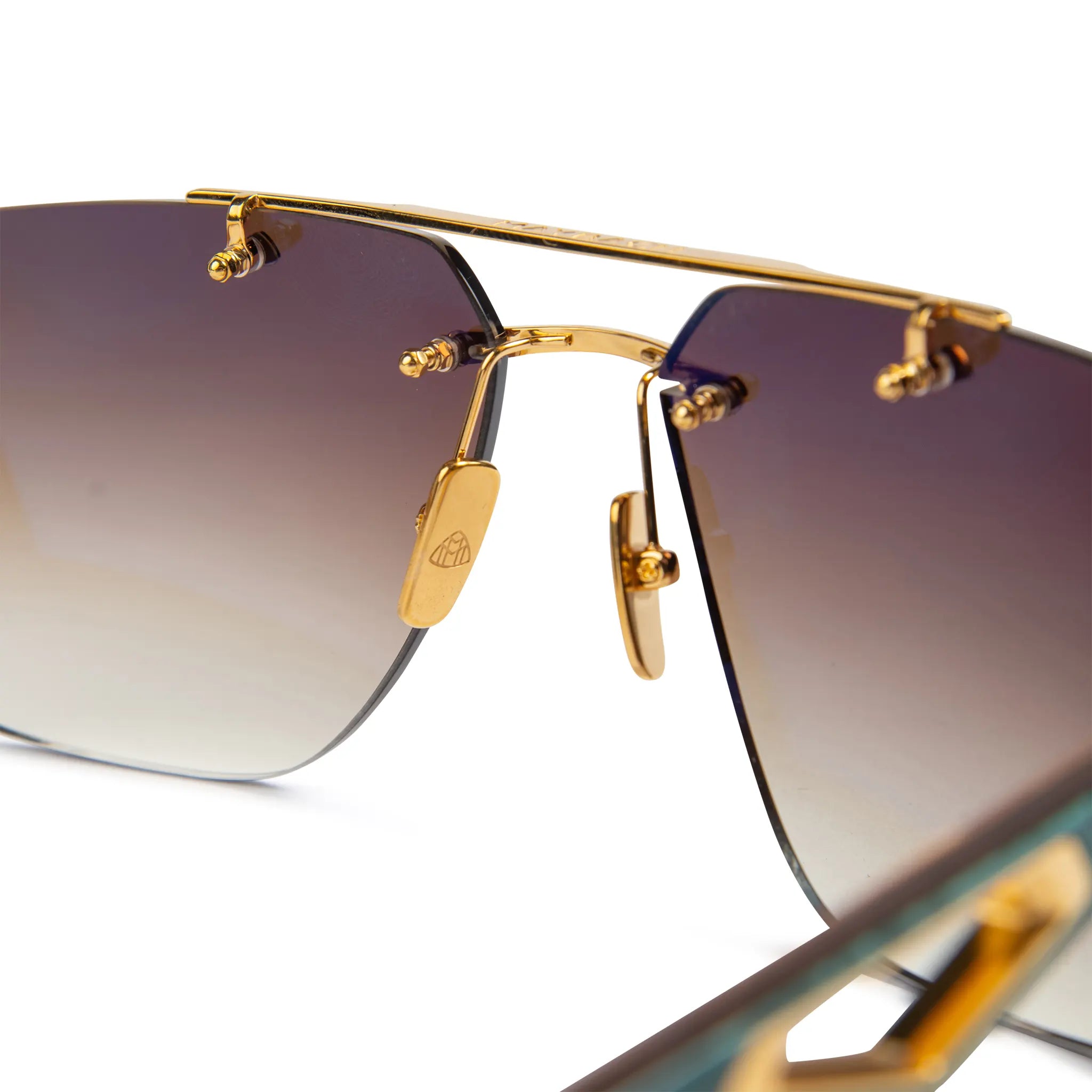 Maybach Eyewear The President I G-WCZ-M09 Gold Light Bronze Gradient Sunglasses