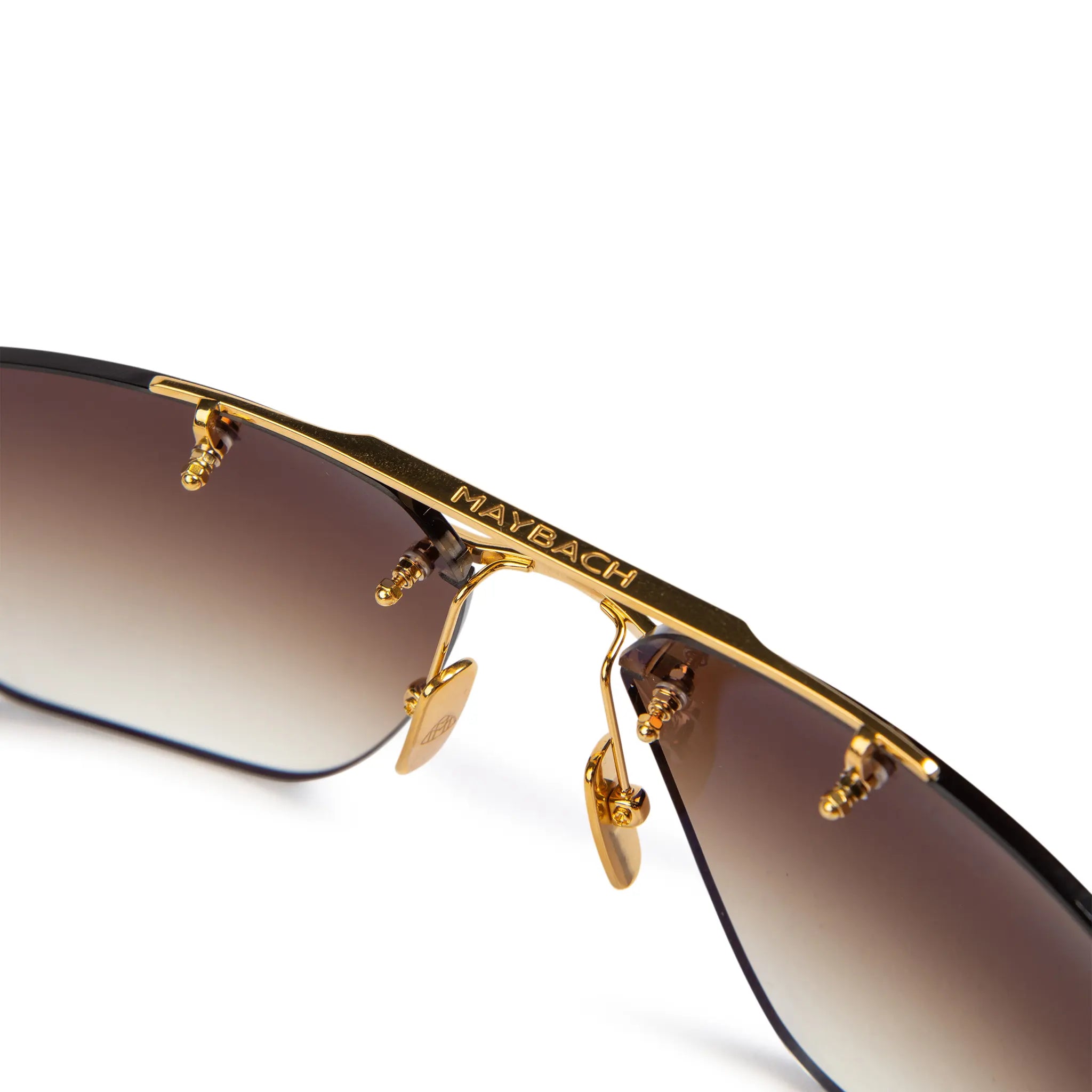 Top view of Maybach Eyewear The President I G-WCZ-M09 Gold Light Bronze Gradient Sunglasses