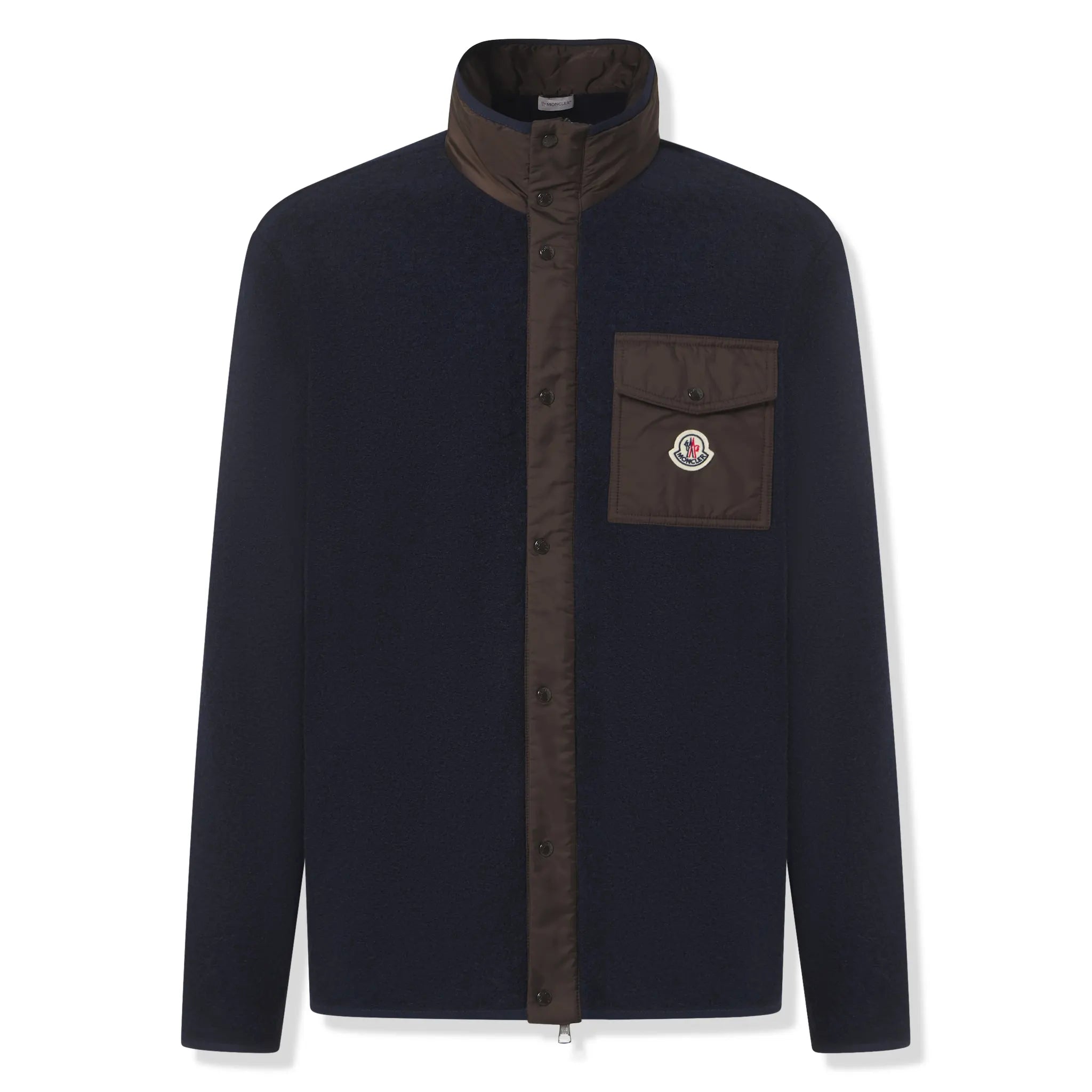 Front view of Moncler Aperta Navy Sherpa Jacket J20918G0006089AQD