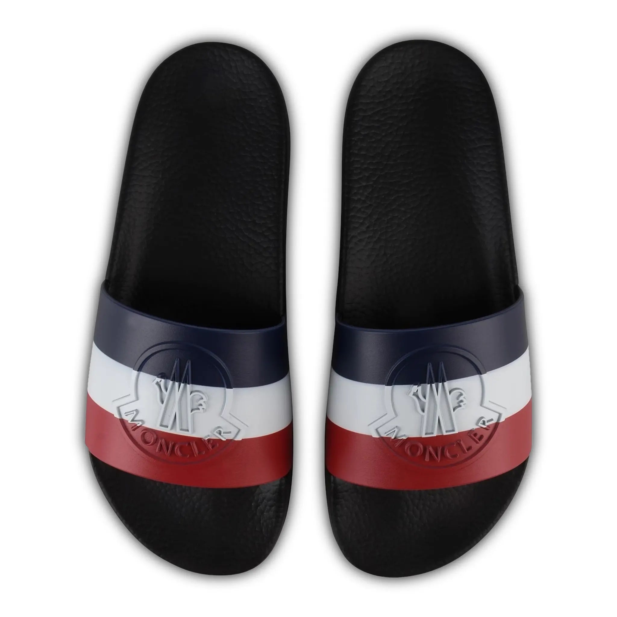 Top view of Moncler Basile Black Sliders J109A4C0003001A49998