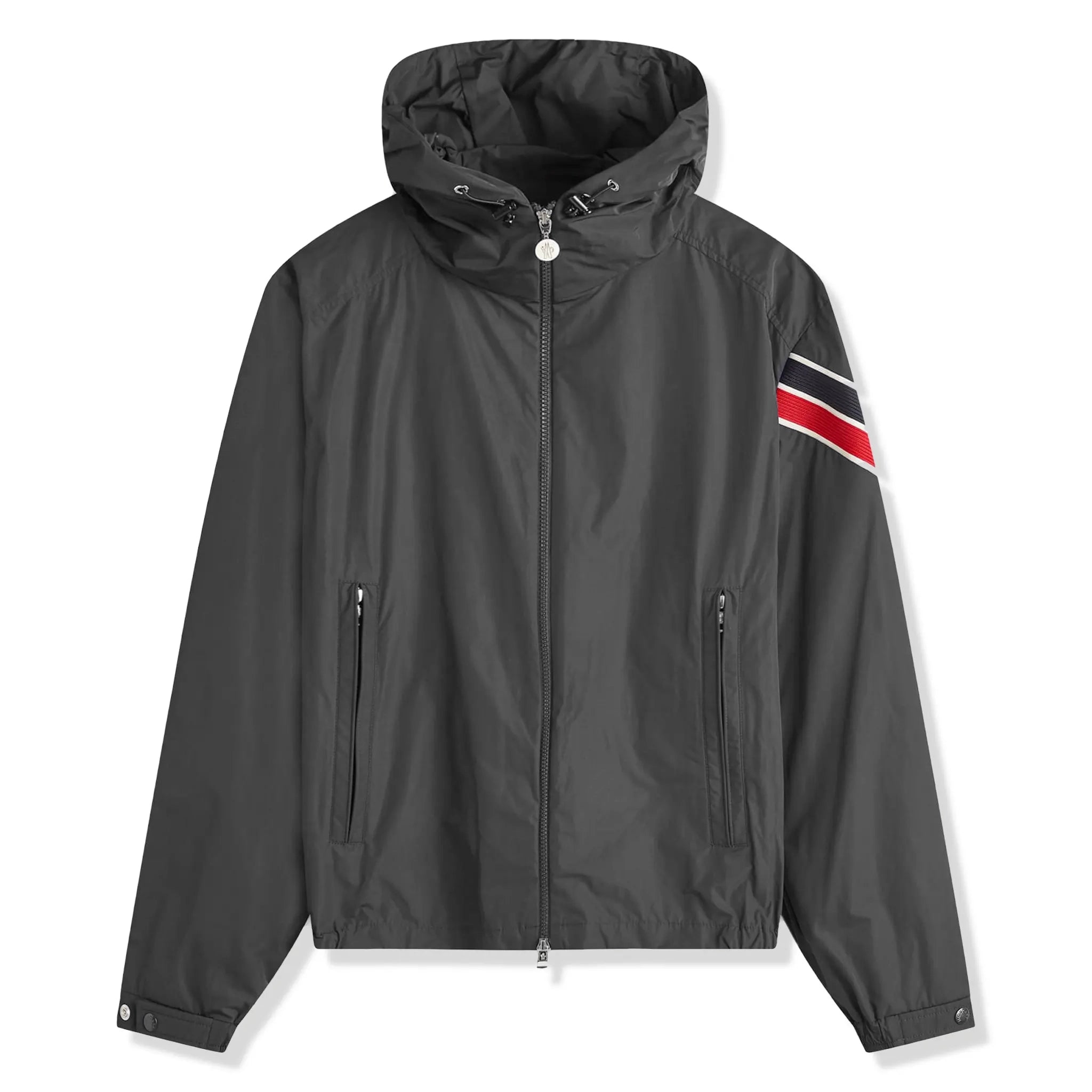 Front view of Moncler Claut Black Windbreaker J20911A0006754A91999