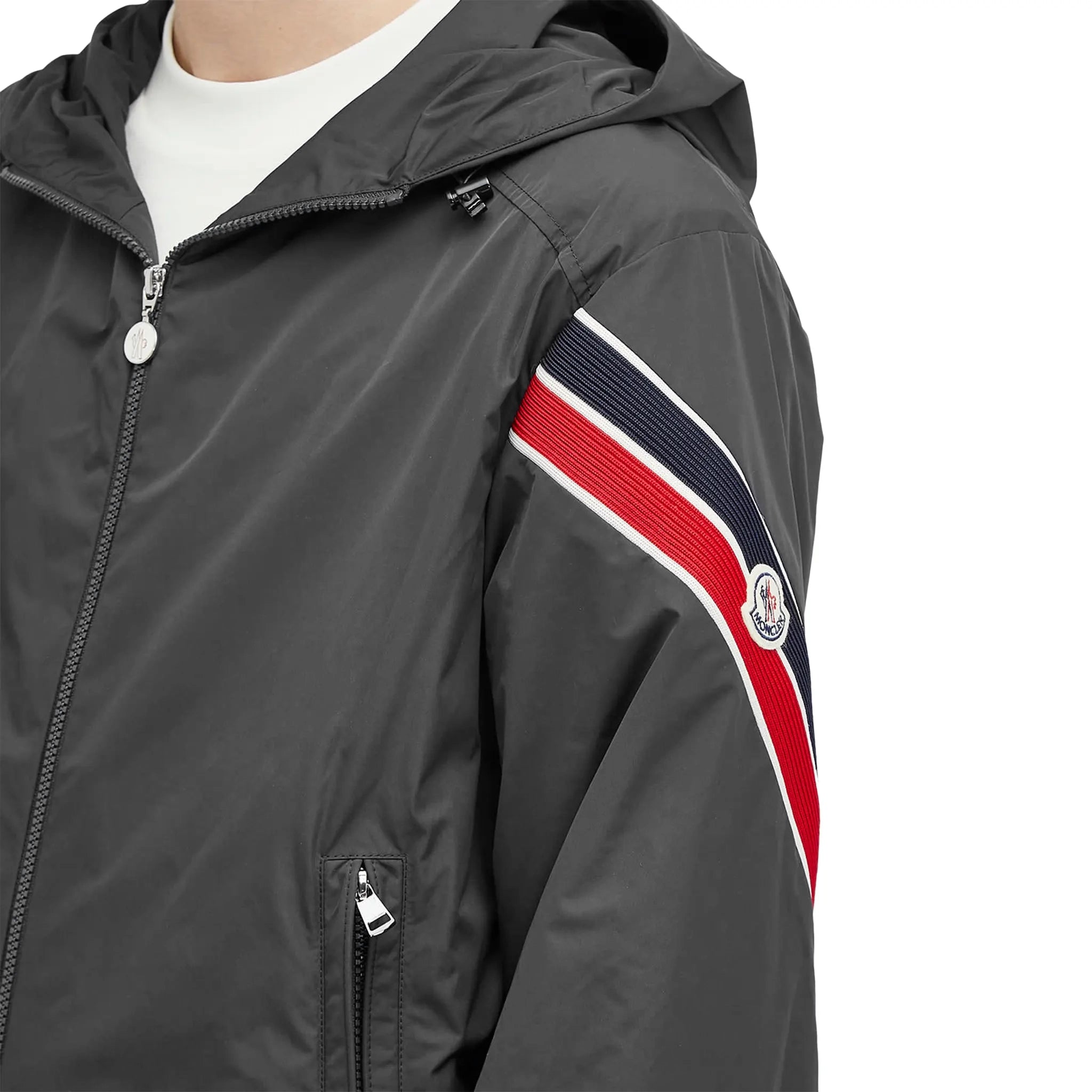 Model detail view of Moncler Claut Black Windbreaker J20911A0006754A91999