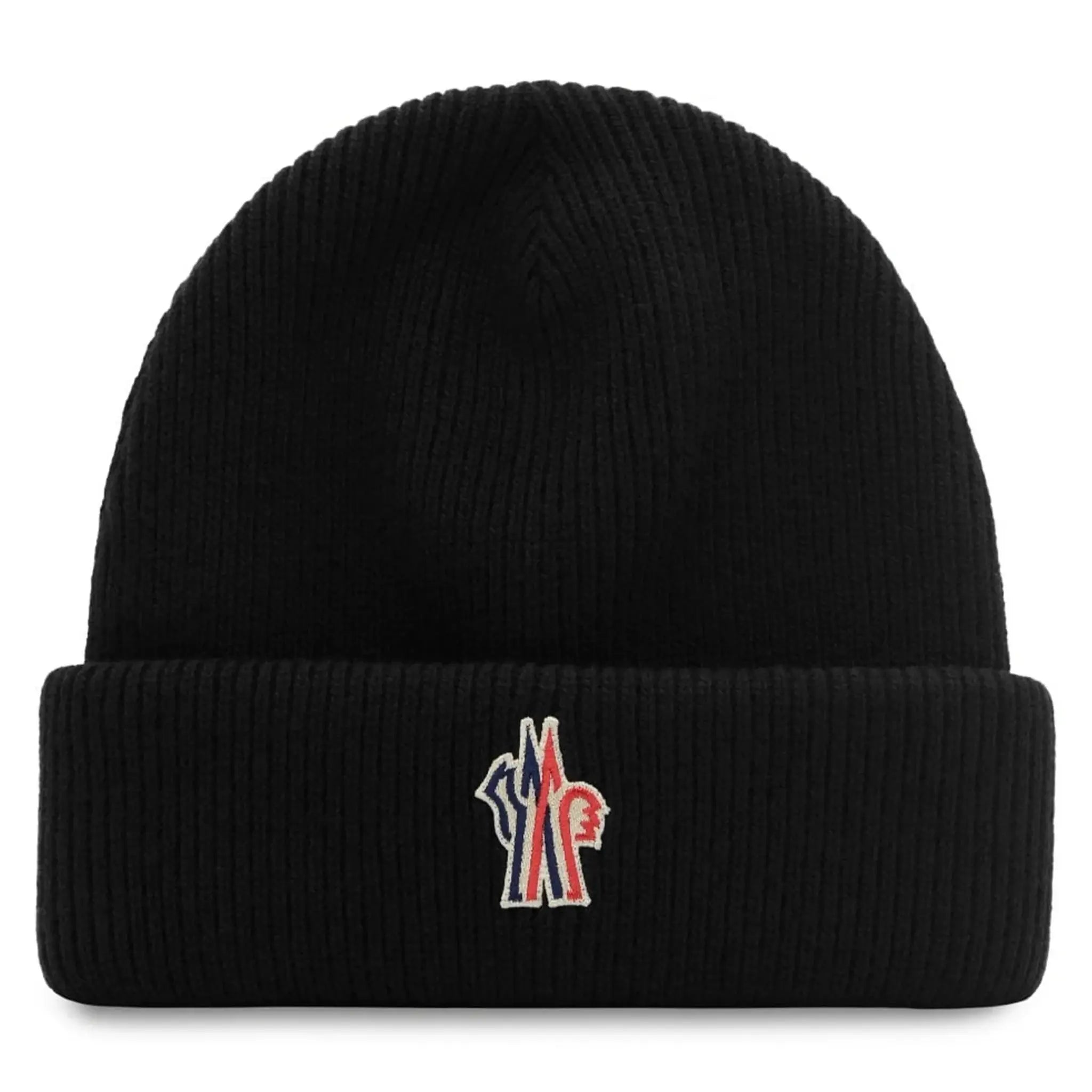 Front view of Moncler Grenoble Wool Black Beanie