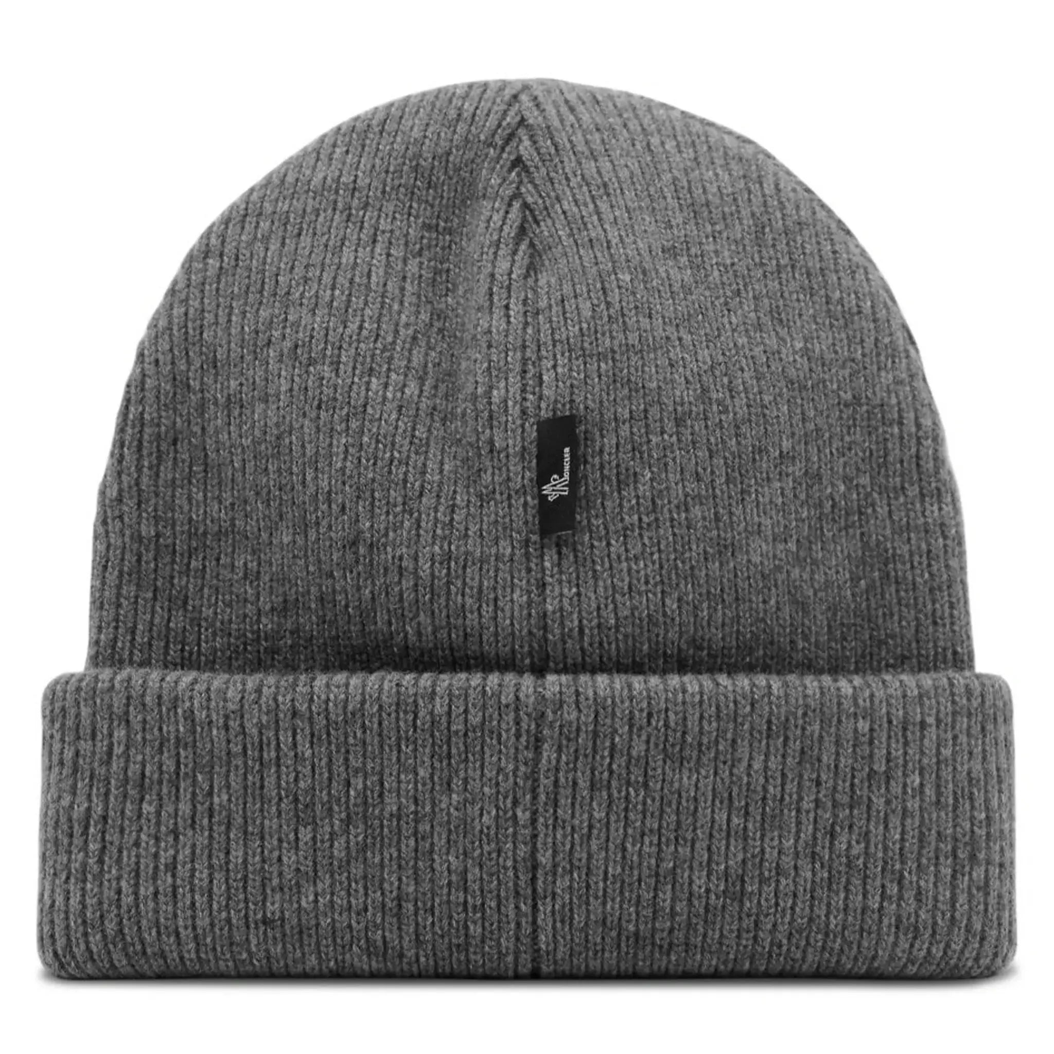 Back view of Moncler Grenoble Wool Grey Beanie