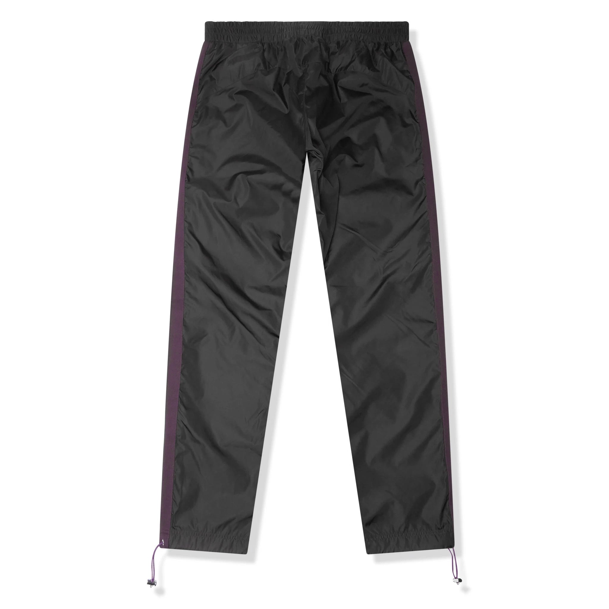 Back view of Moncler x Palm Angels Striped Nylon Black Track Pants