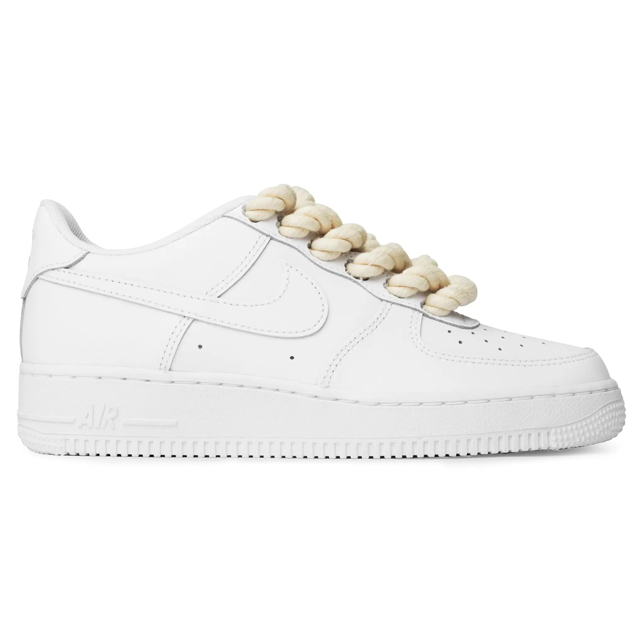 Side view of Nike Air Force 1 Low Rope Lace White 