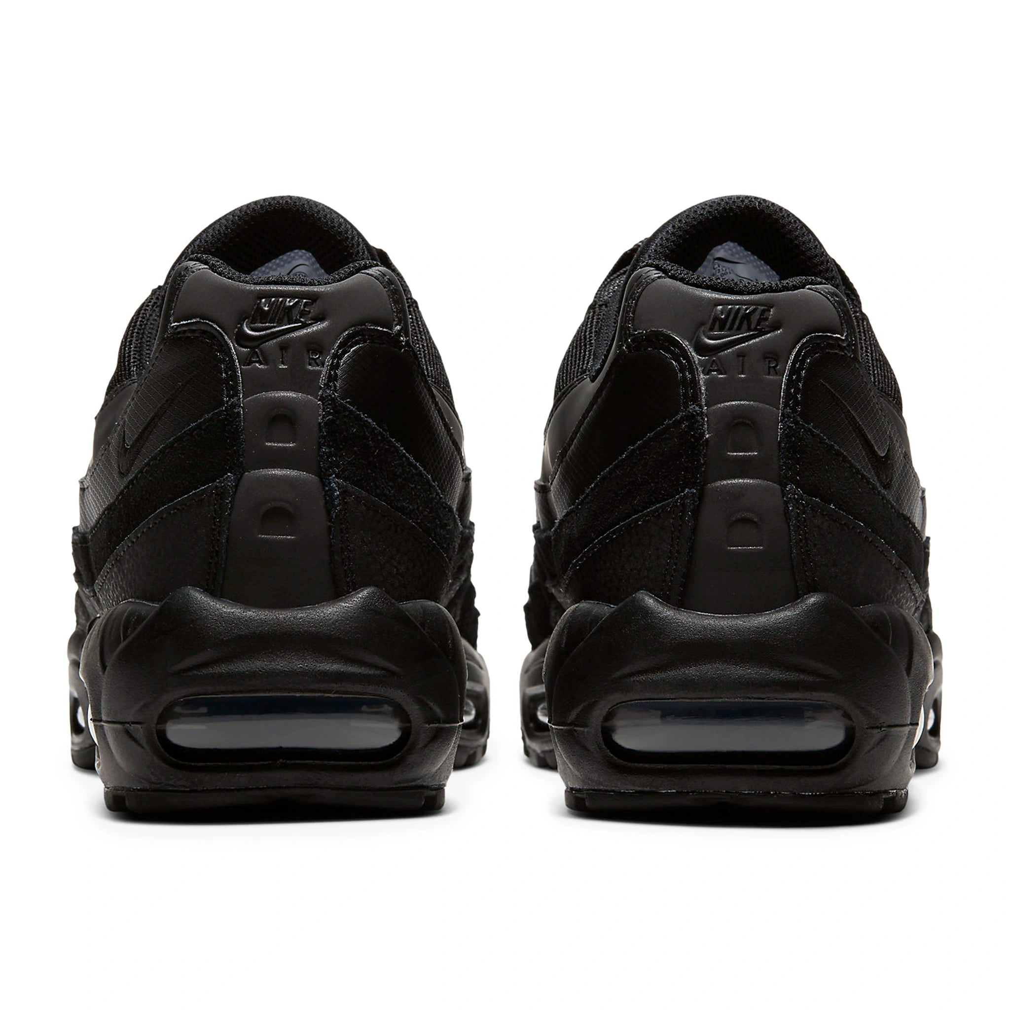 Back view of Nike Air Max 95 Essential Triple Black CI3705-001