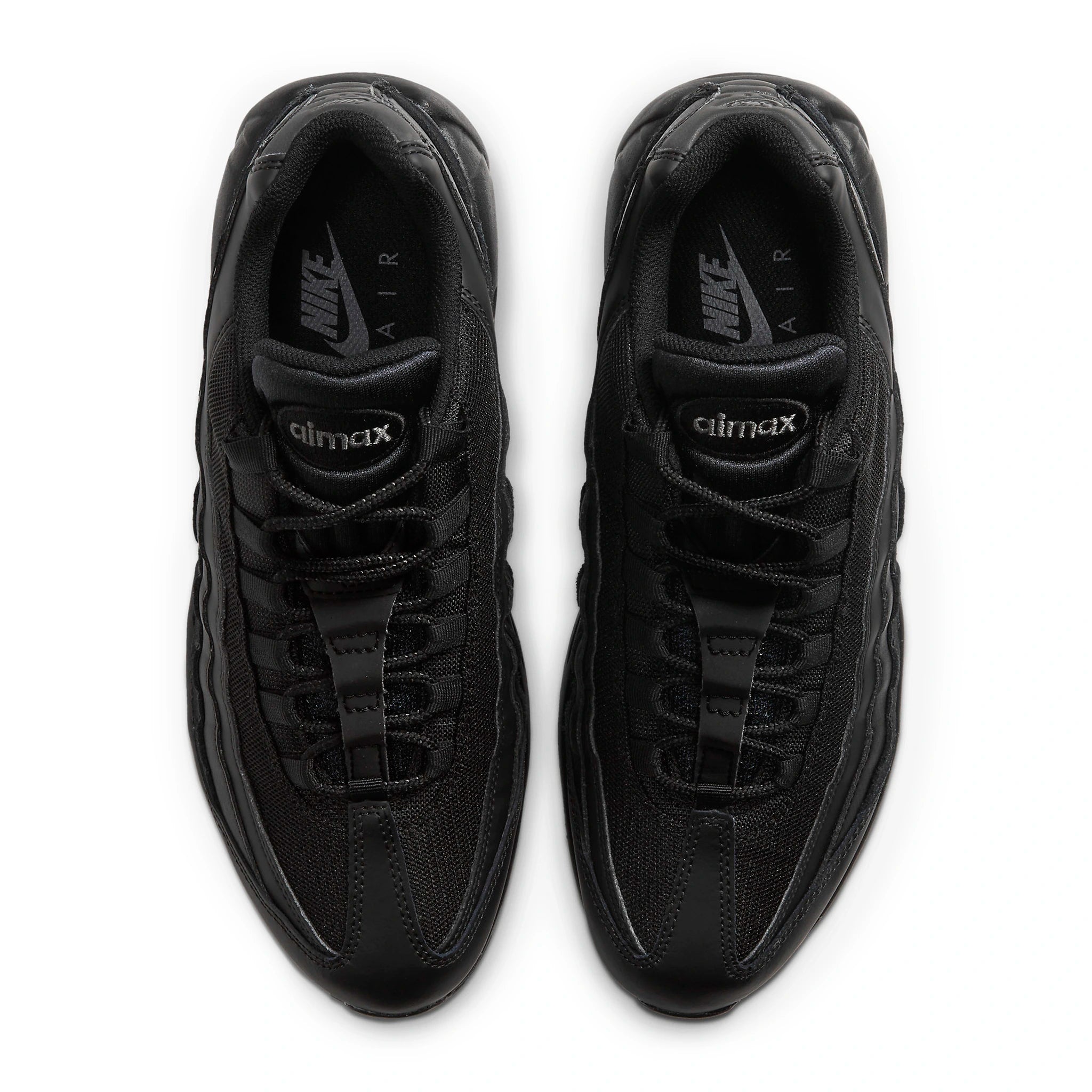 Top view of Nike Air Max 95 Essential Triple Black CI3705-001