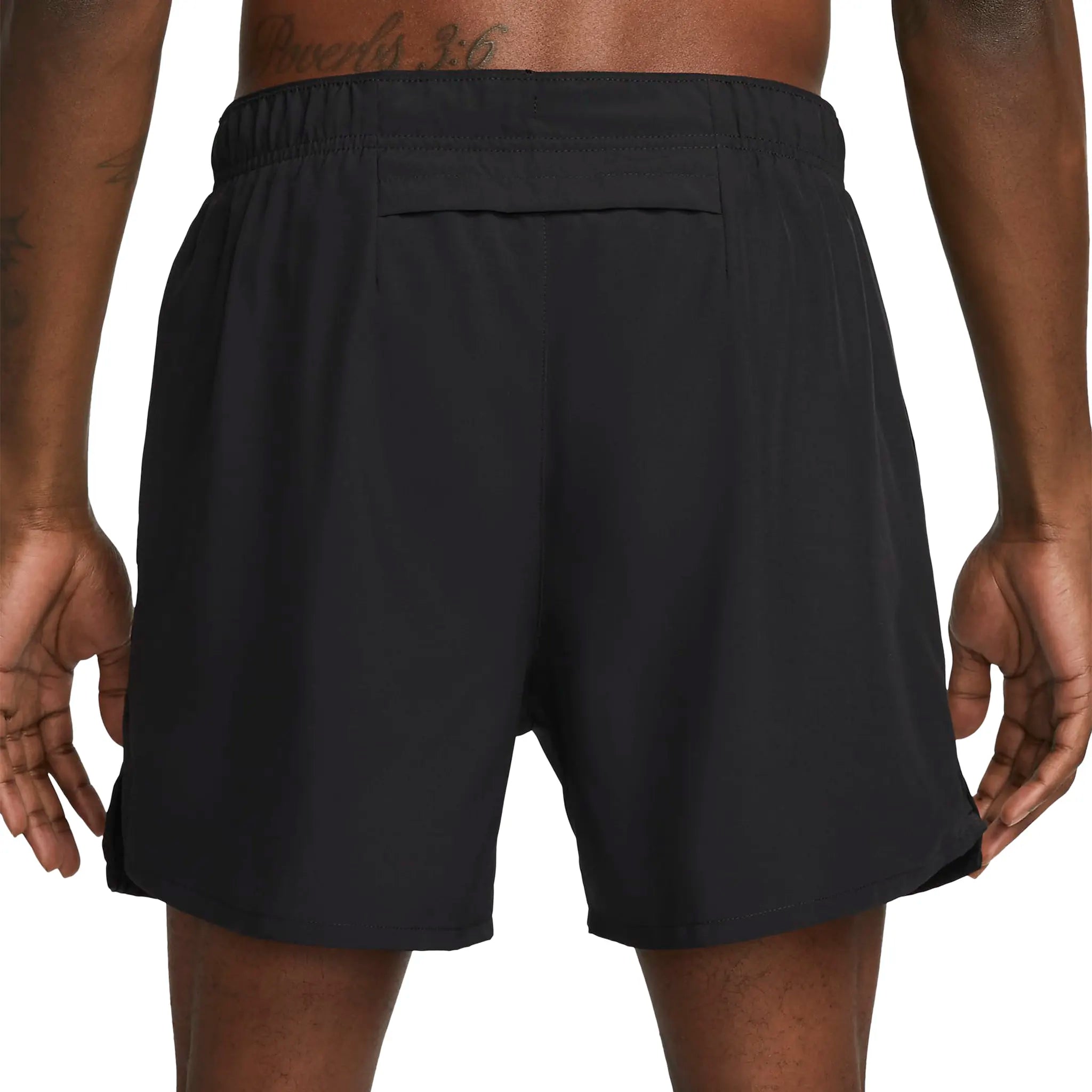 Model shorts back view of Nike Dri-FIT Black T-Shirts & Shorts CZ9185-013 | CZ9062-010