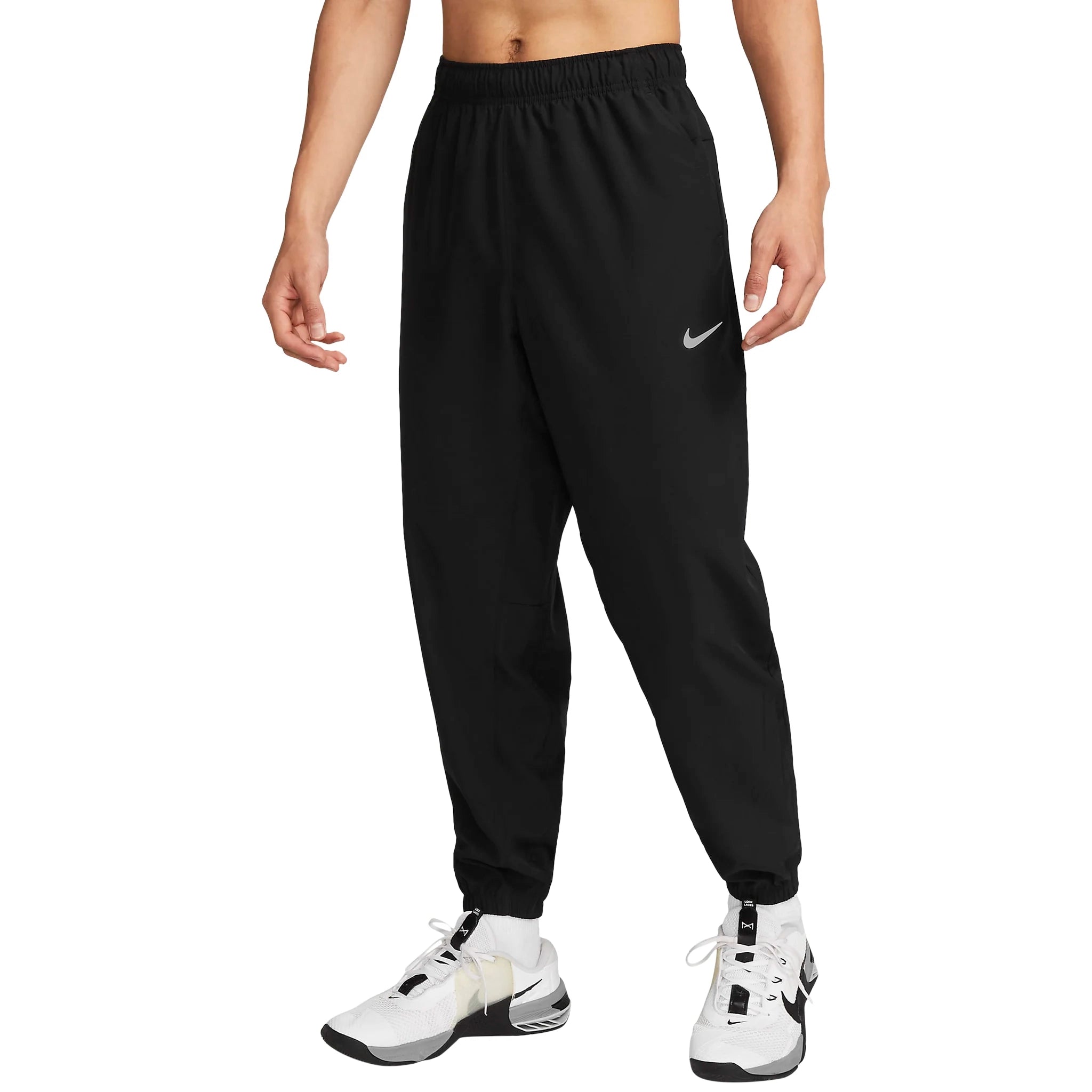 Model front view of Nike Challenger Black Pants