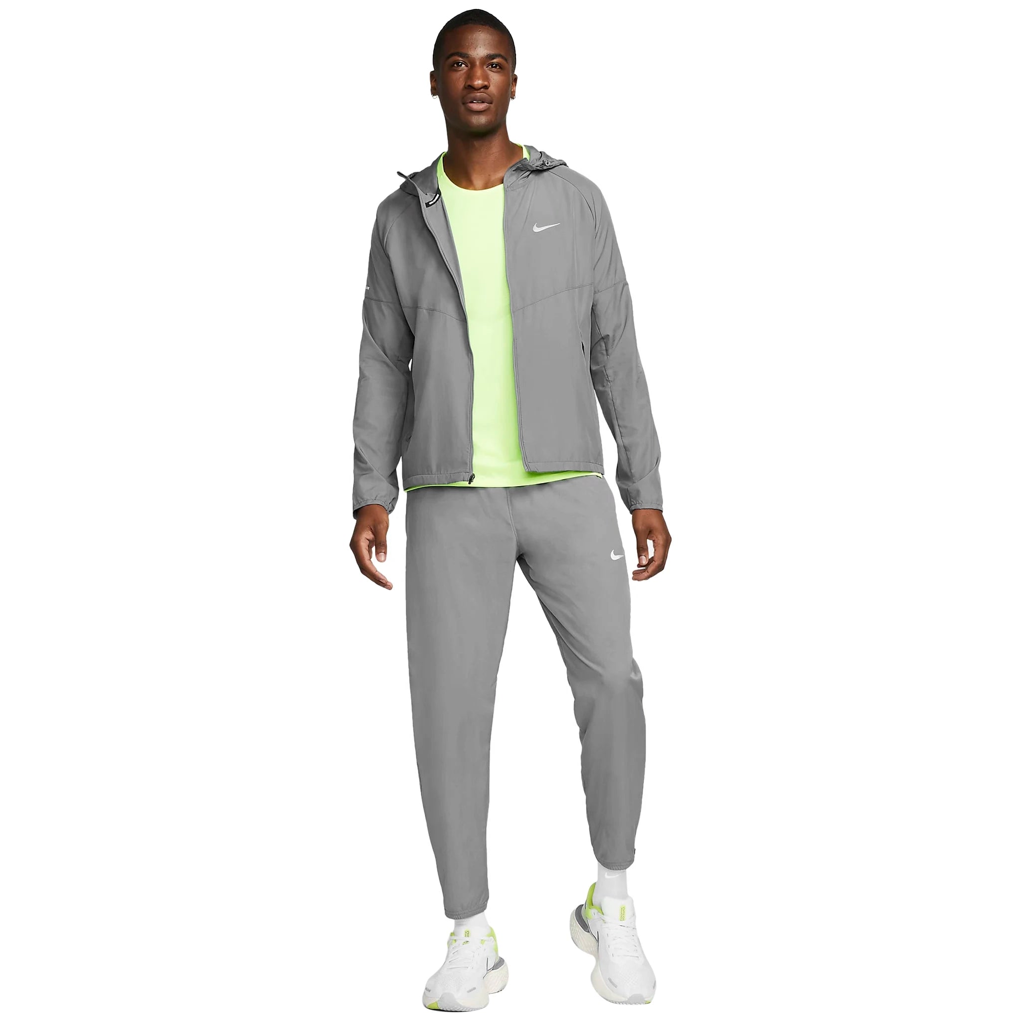 Model front view of Nike Challenger Grey Pants DD4895-084