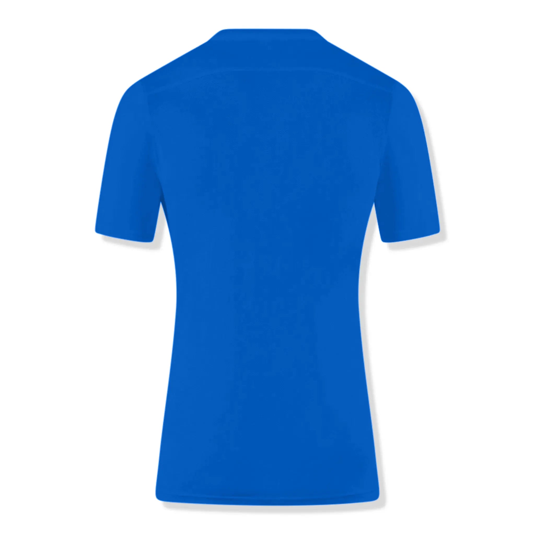 Back t shirt view of Nike Dri-FIT Park III Royal Blue White T Shirt & Shorts