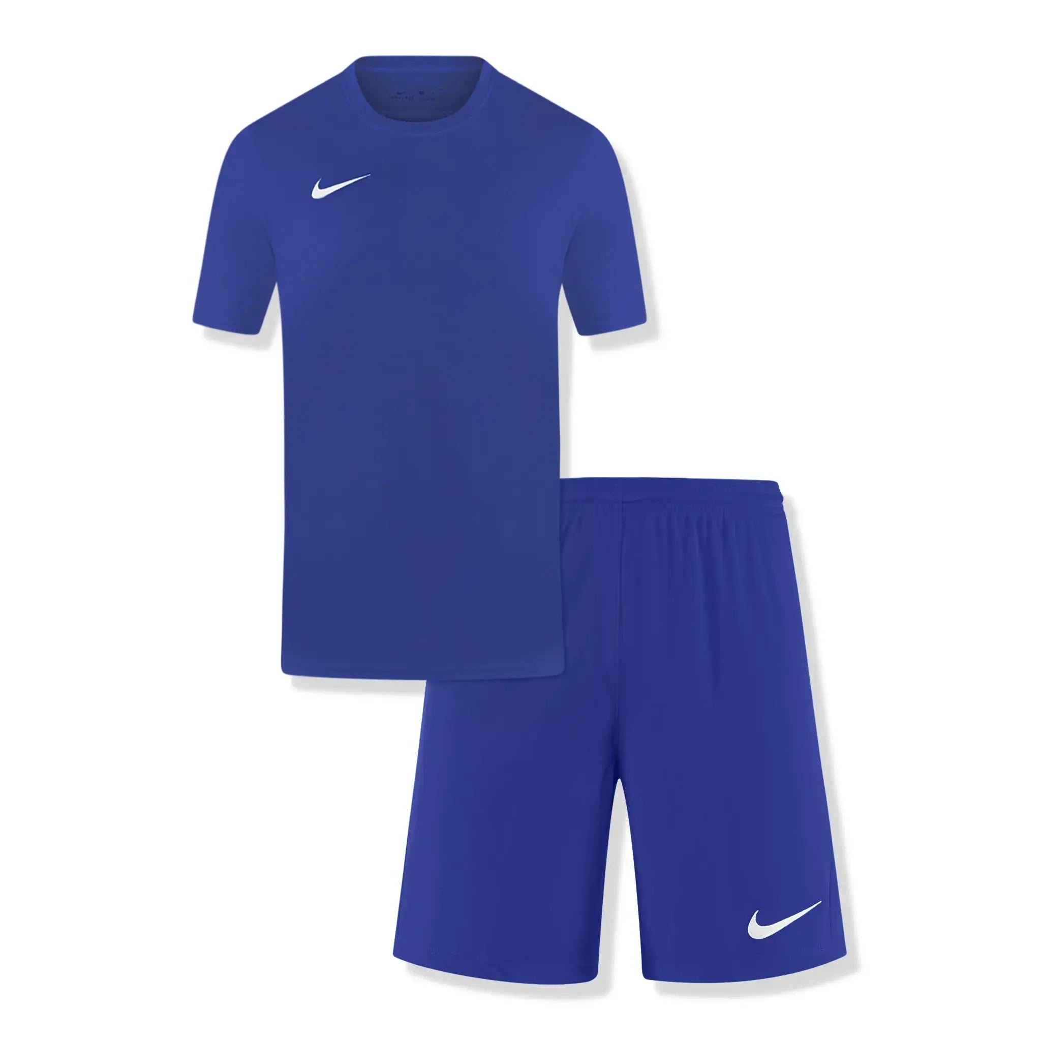 Front view of Nike Dri-FIT Park III Royal Blue White T-Shirts & Shorts BV6708-463