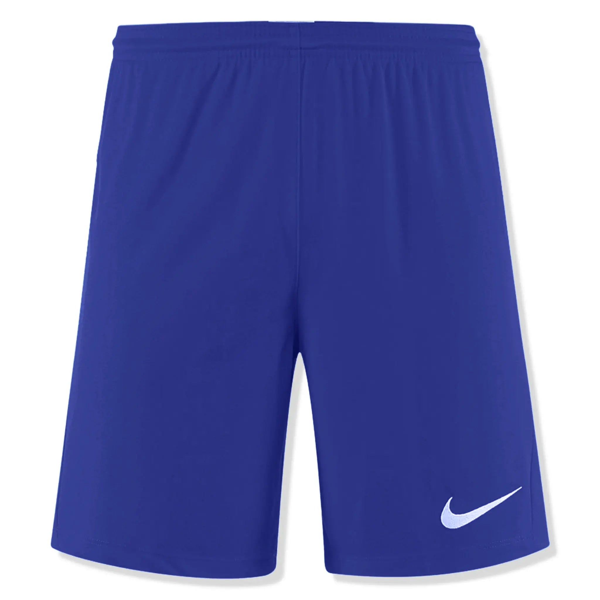 Front shorts view of Nike Dri-FIT Park III Royal Blue White T-Shirts & Shorts BV6708-463