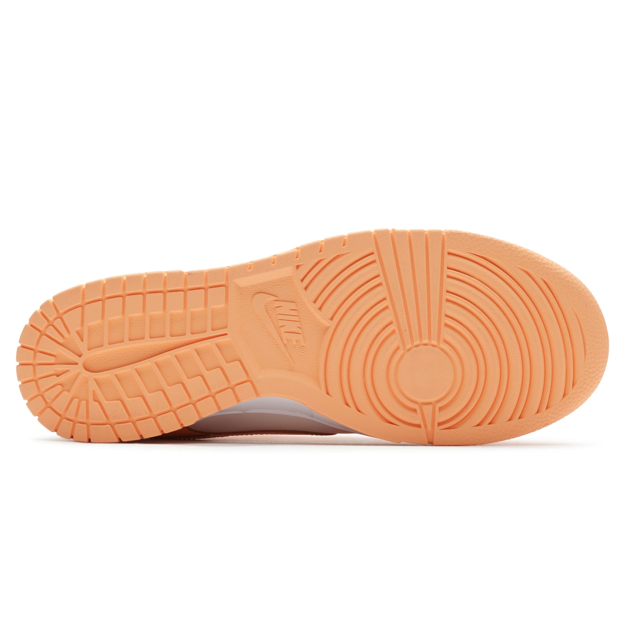 Sole view of Nike Dunk Low Peach Cream (W) (Discolouration) DD1503-801