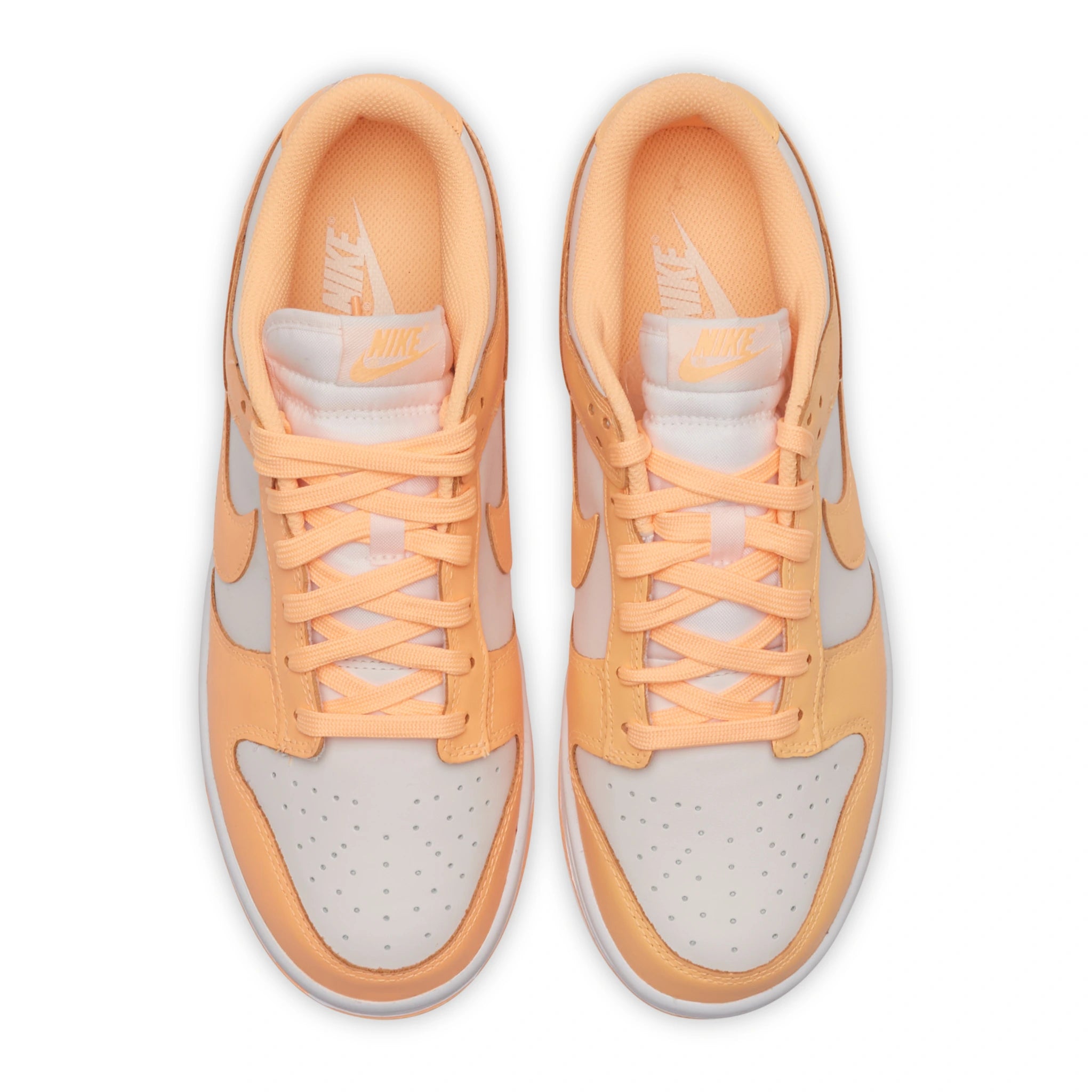 Top side view of Nike Dunk Low Peach Cream (W) (Discolouration) DD1503-801