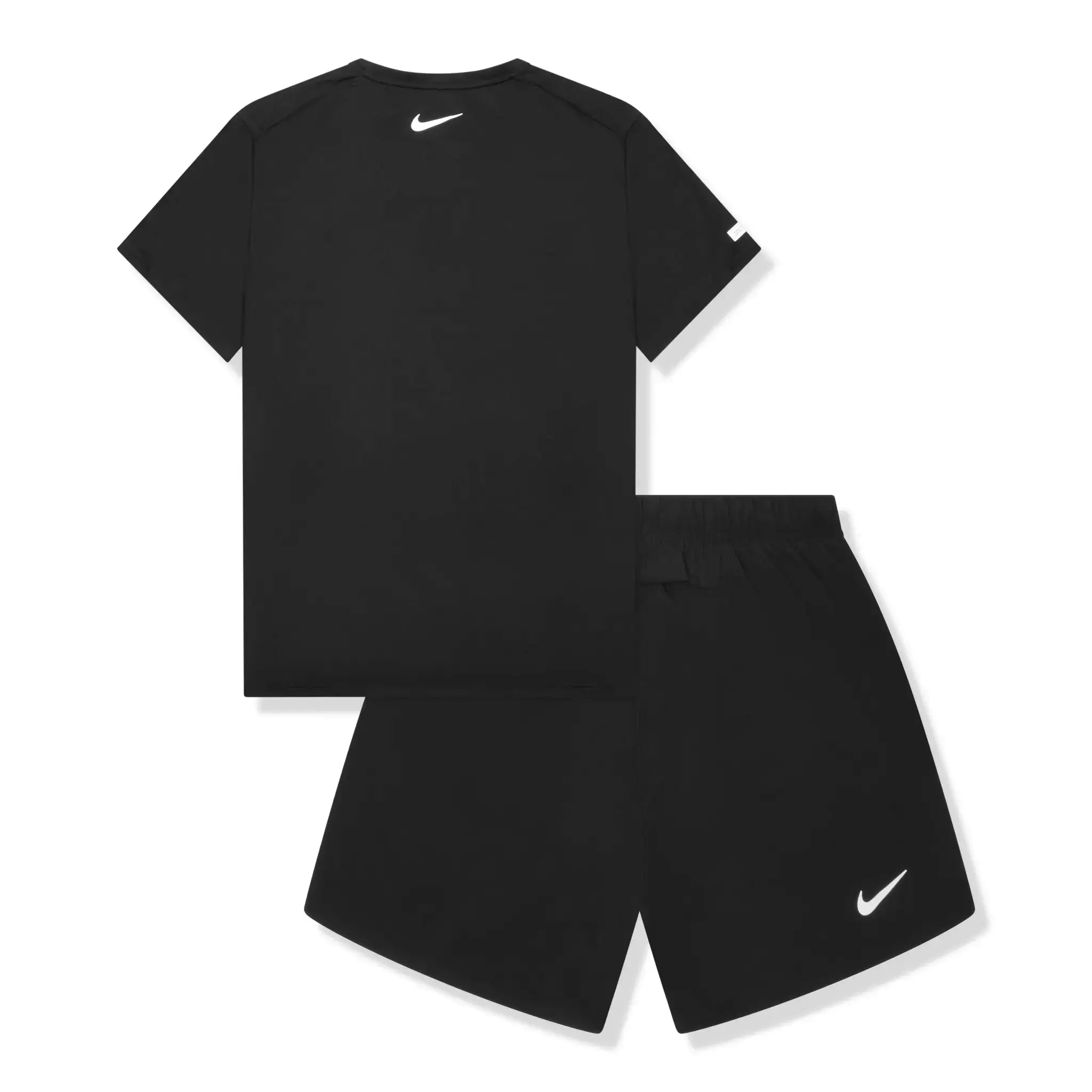 Back view of Nike Flash Miler Black T-Shirts & Shorts FN3052-010 | FN3049-010