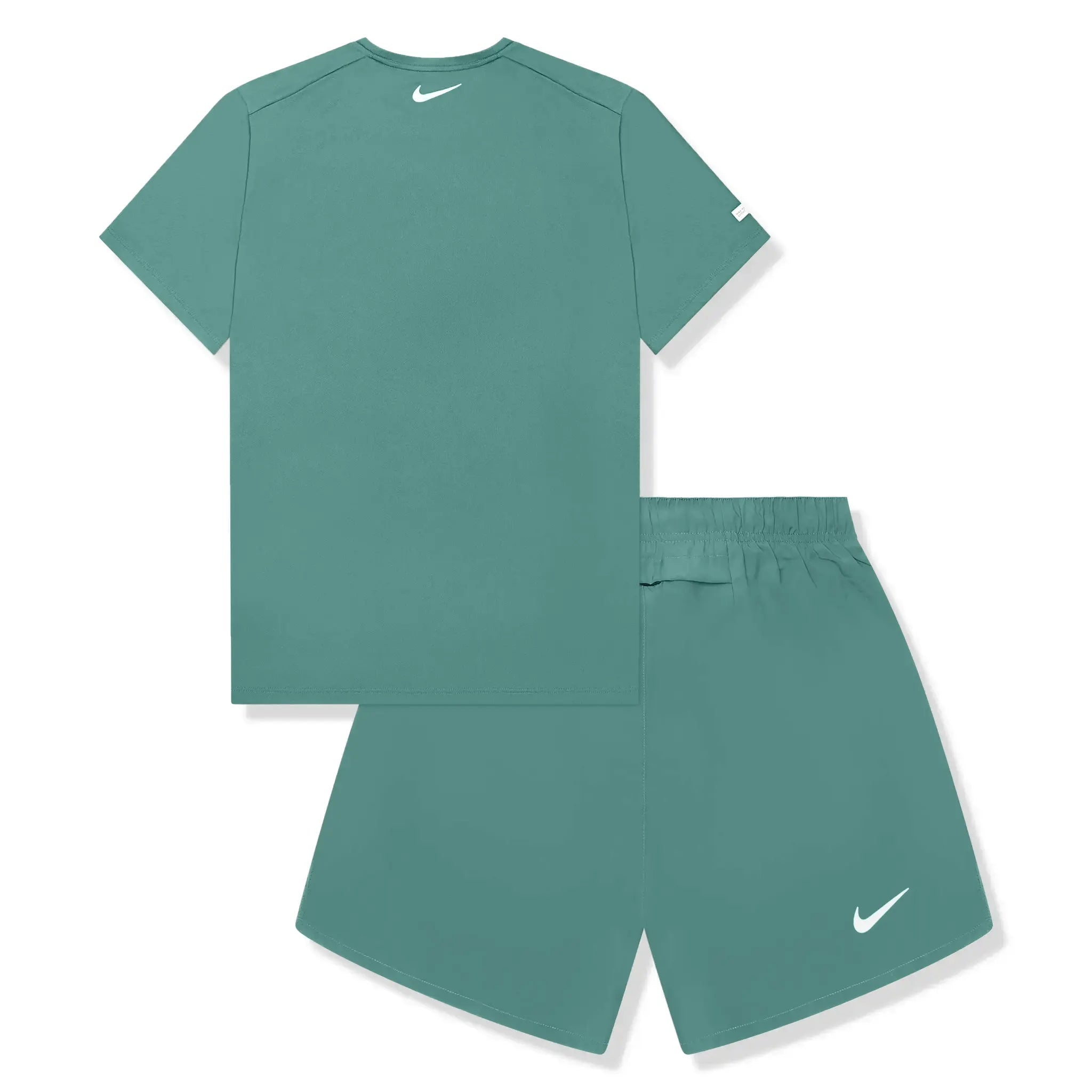 Back view of Nike Flash Miler Cyan Green T-Shirts & Shorts FN3052-361 | FN3049-361 