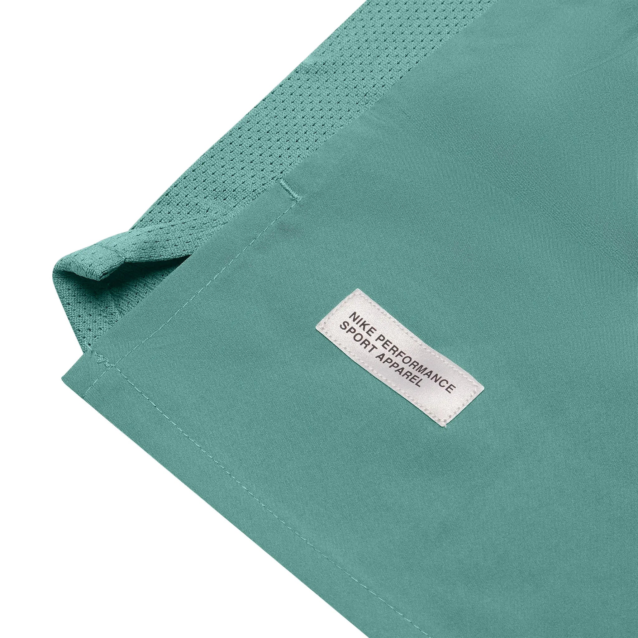 Shorts logo view of Nike Flash Miler Cyan Green T-Shirts & Shorts FN3052-361 | FN3049-361 