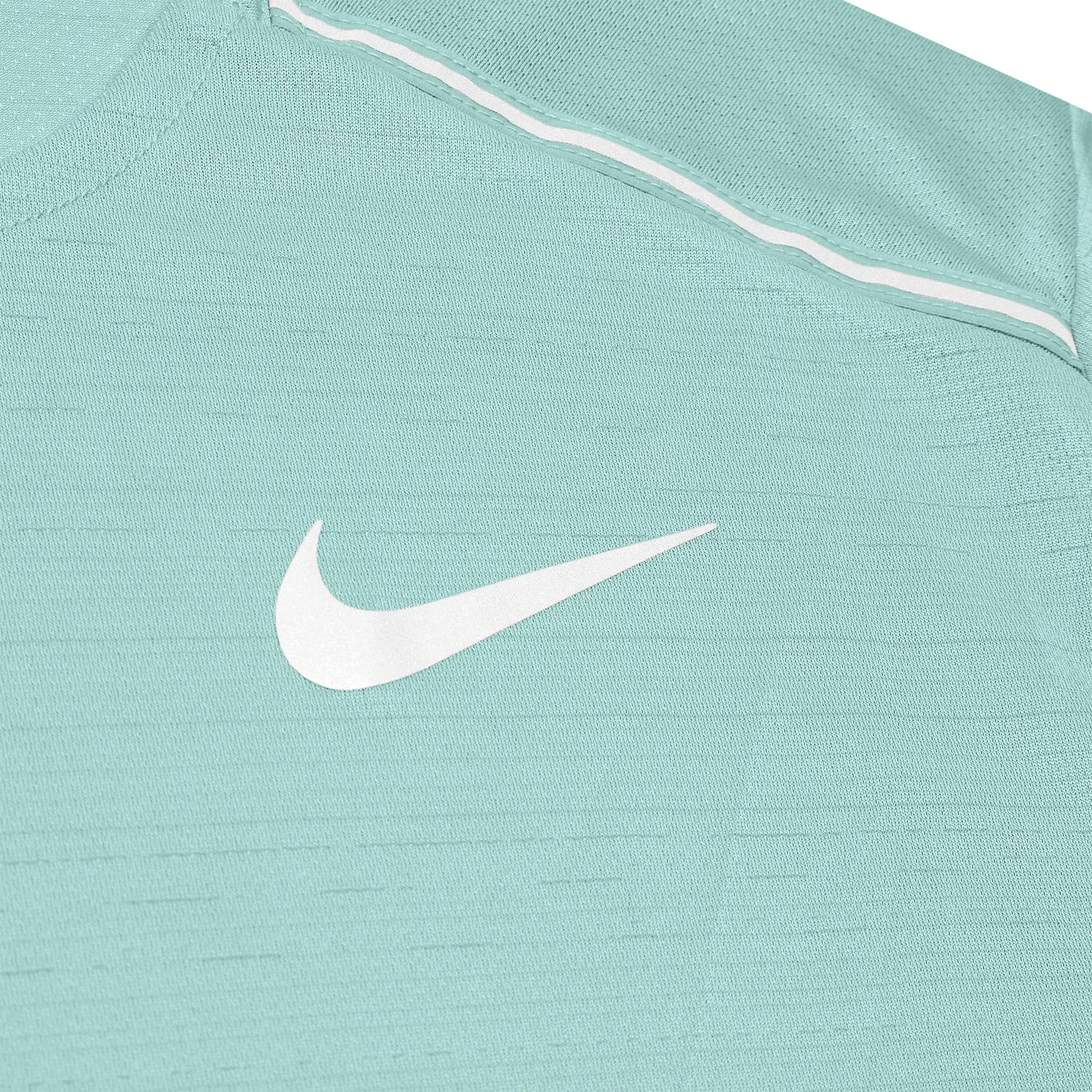 Chest view of Nike Miler 1.0 Mineral Green T Shirt AJ7566-309