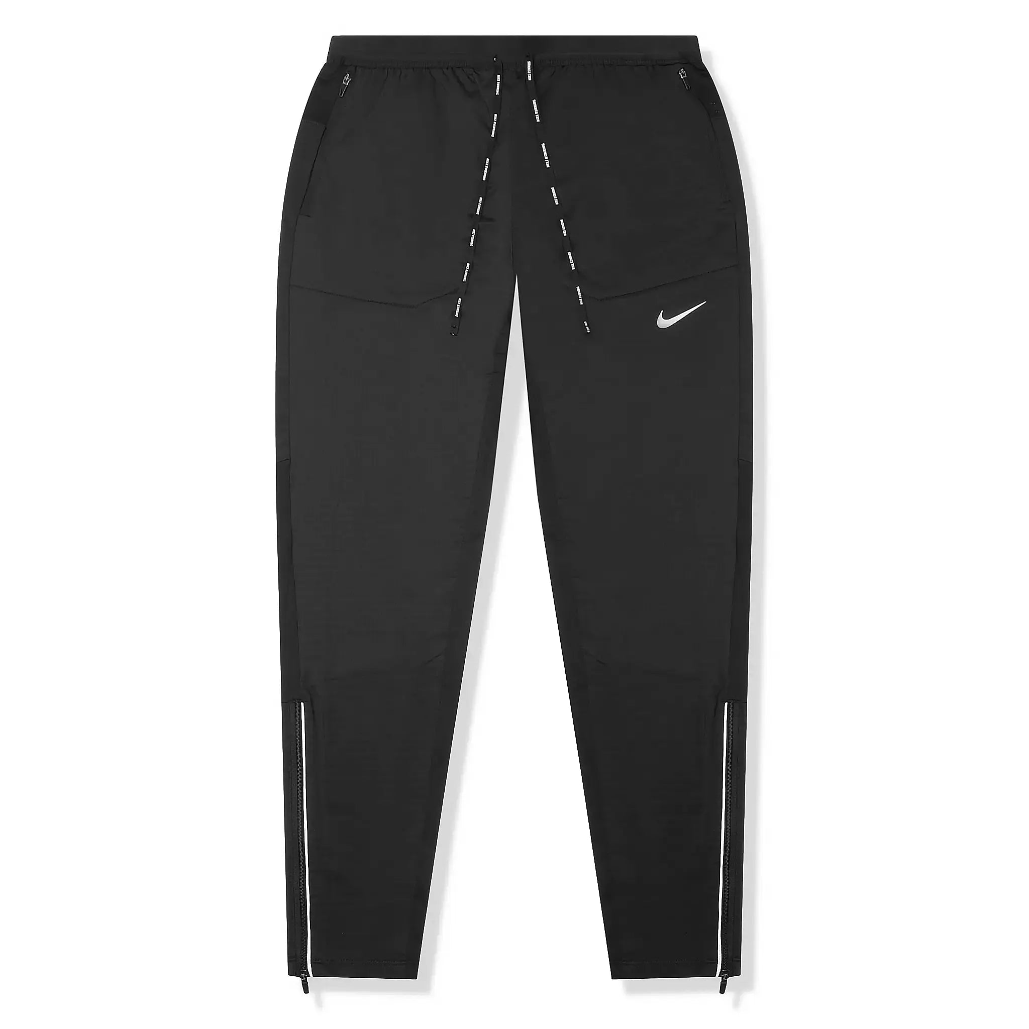 Front pants view of Nike Black Windbreaker & Sweatpants CZ9070-010 | CU5504-010