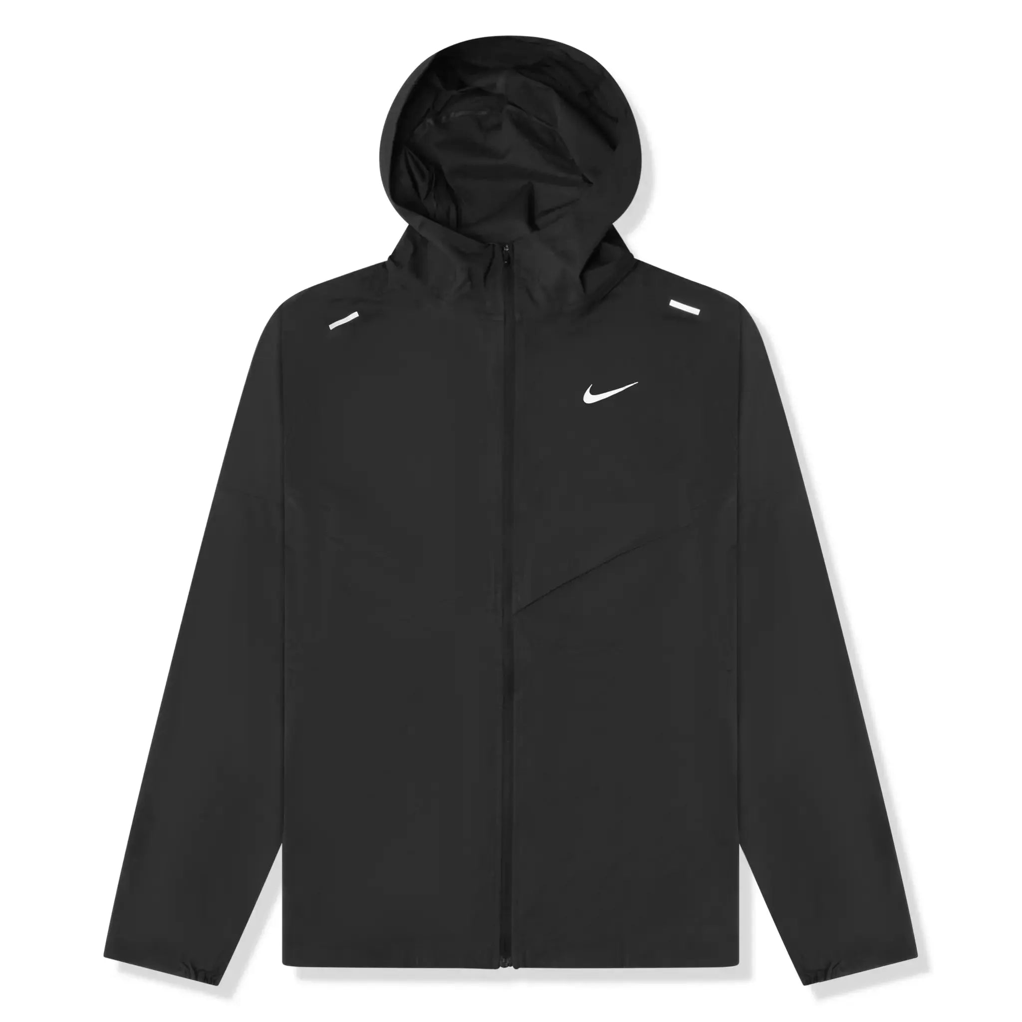 Front Jacket view of Nike Black Windbreaker & Sweatpants CZ9070-010 | CU5504-010