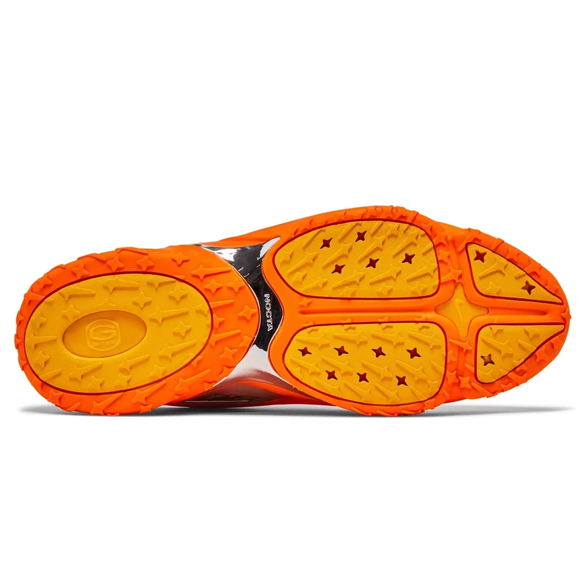 Sole view of Nike x Nocta Drake Hot Step 2 Total Orange DZ7293-800