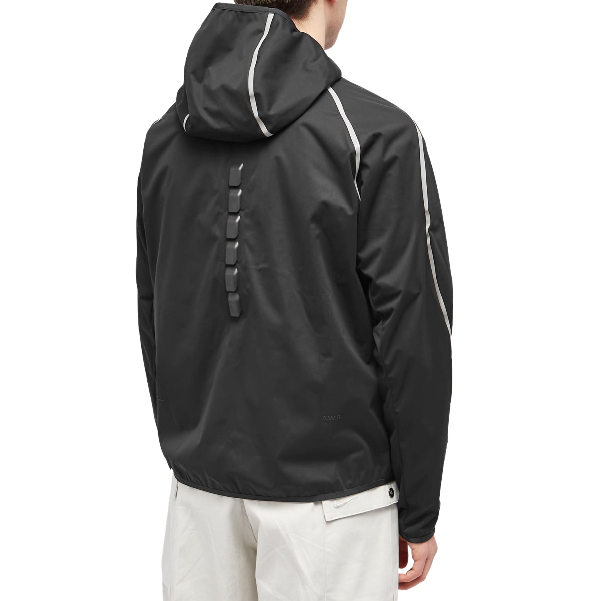 Model back view of Nike x Nocta NRG Warmup Black Jacket DV3661-010